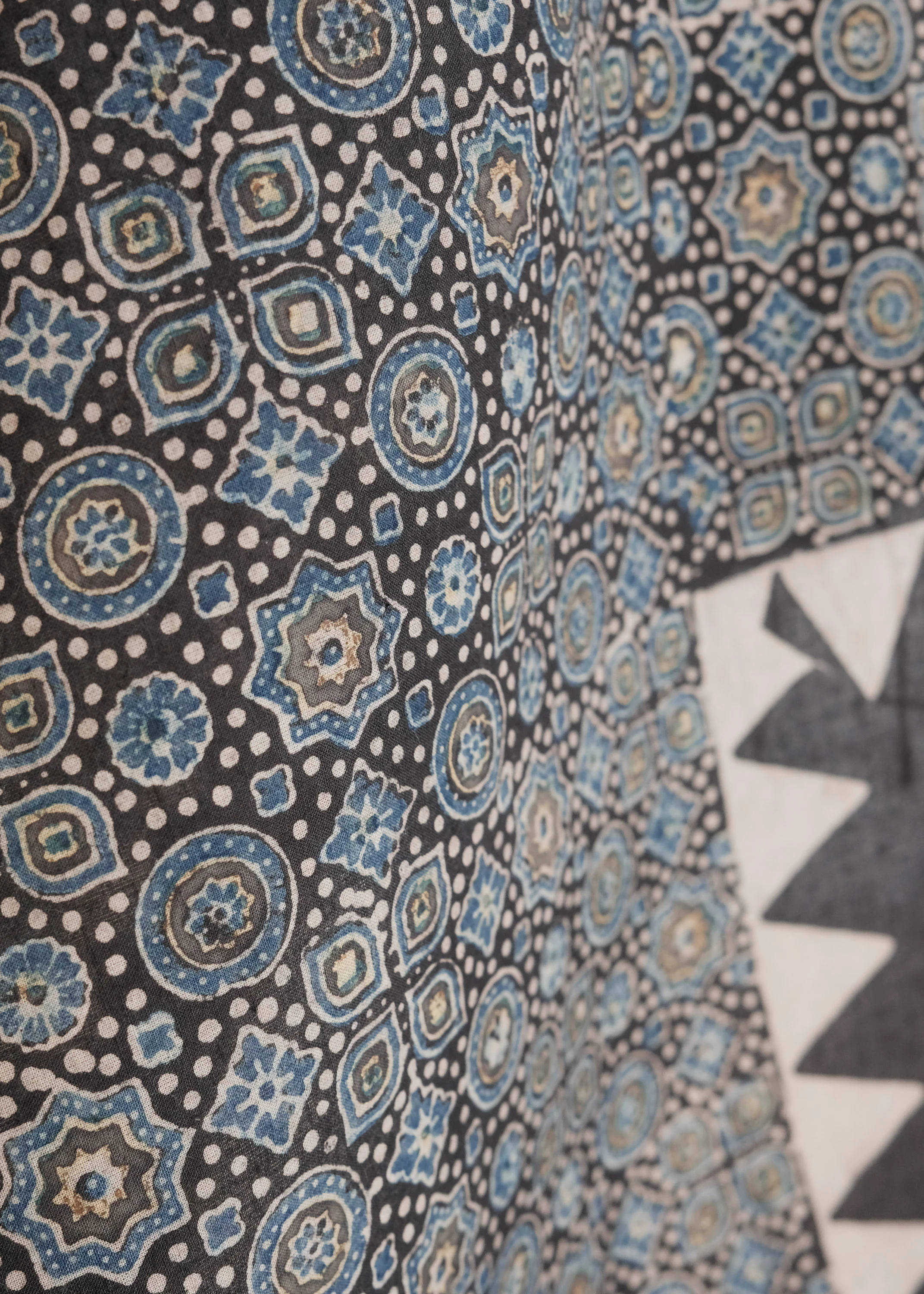 Ajrakh Block Print Shawl - Handwoven Cotton - Passage - Image 2