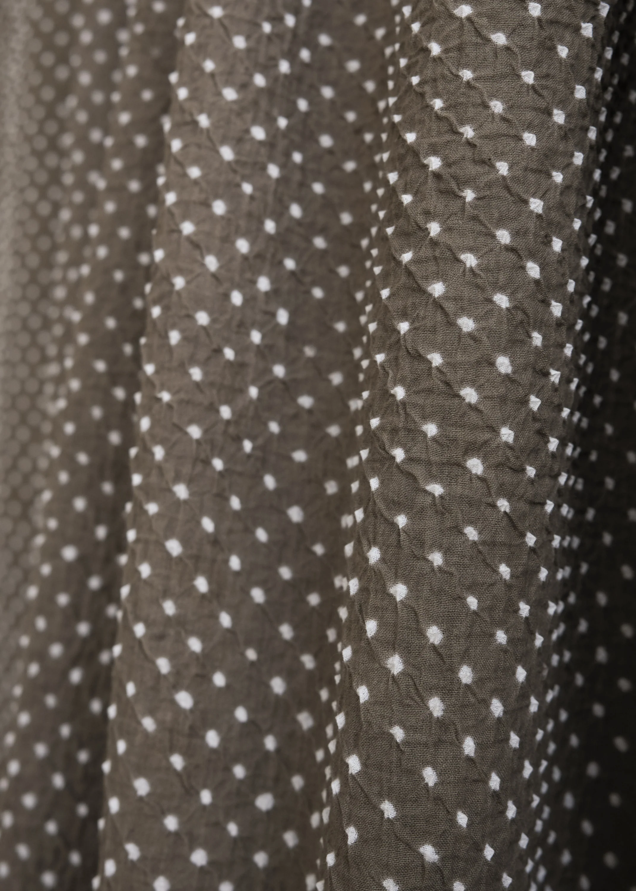 Bandhani Shawl - Cotton - Moss - Image 8