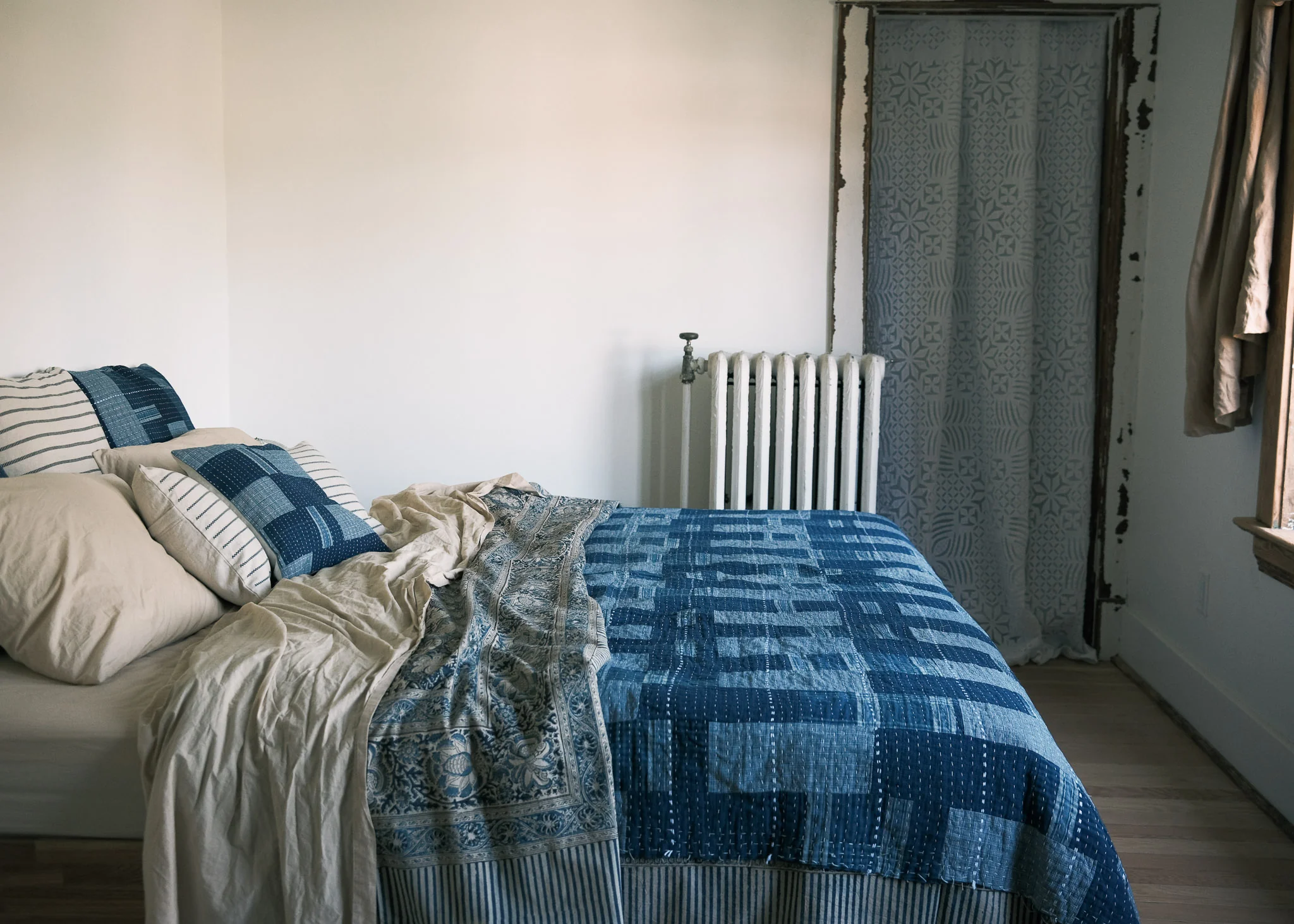 Bengal Handstitched Indigo Quilt - Currents - Image 5