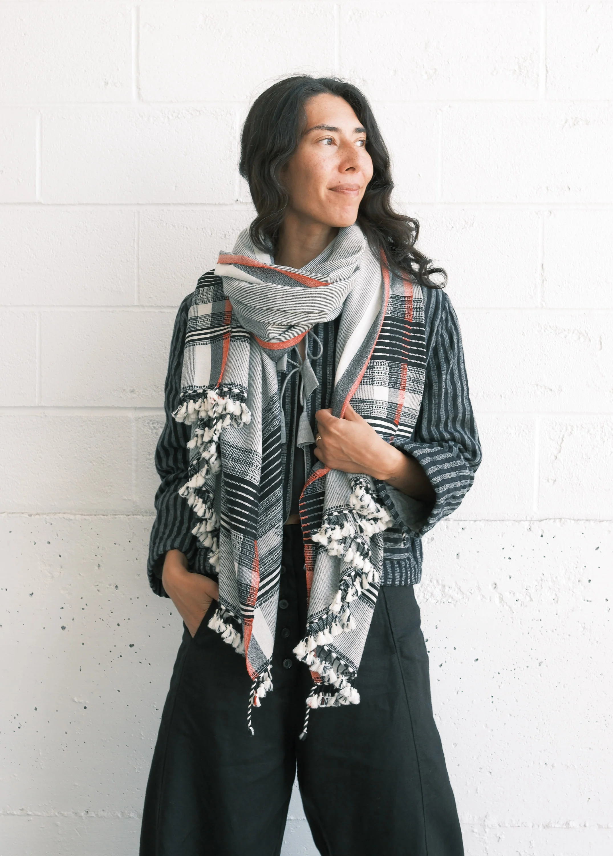 Bhujodi - Wool Shawl - Fine Stripe