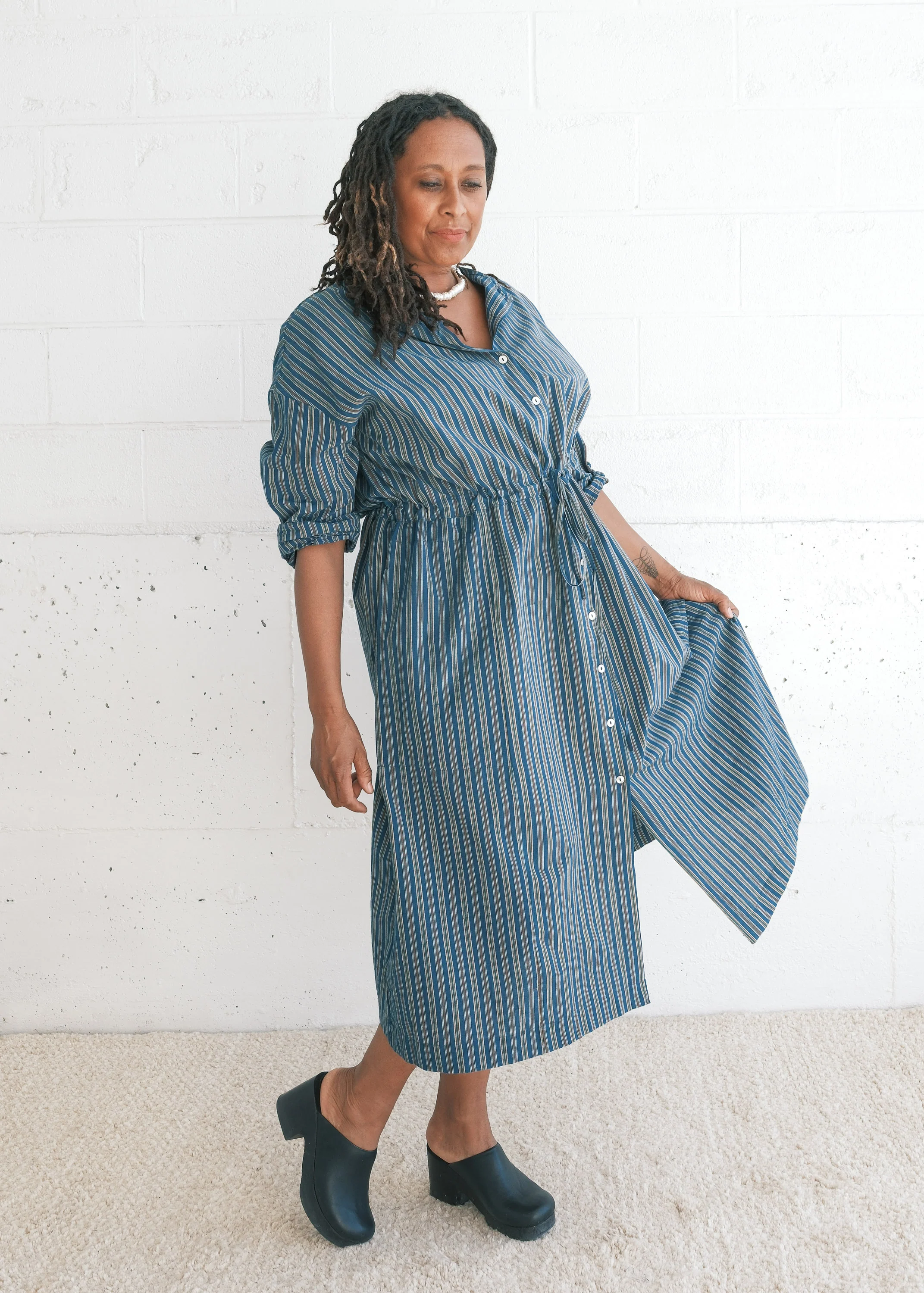 Cardamom Dress - Handwoven Cotton - Earth & Indigo - Image 3