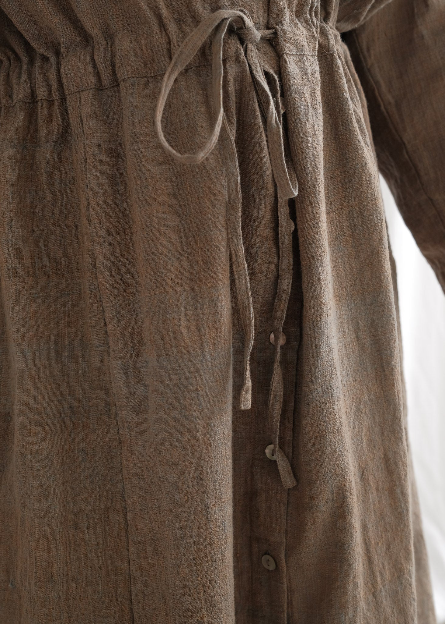Cardamom Dress - Handspun & Handwoven Organic Cotton - Sand Dune - Image 6
