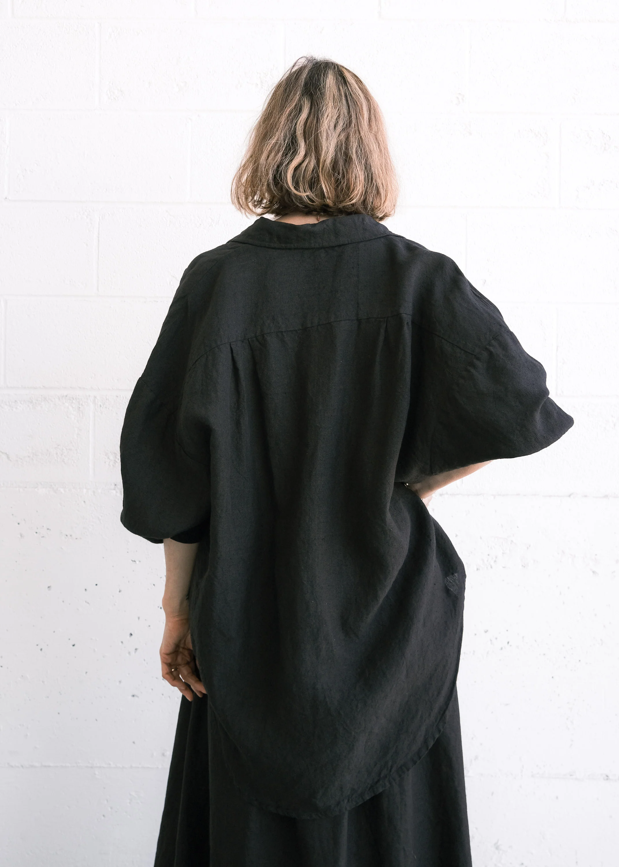 Chandigarh Shirt - Handwoven Linen - Night - Image 4