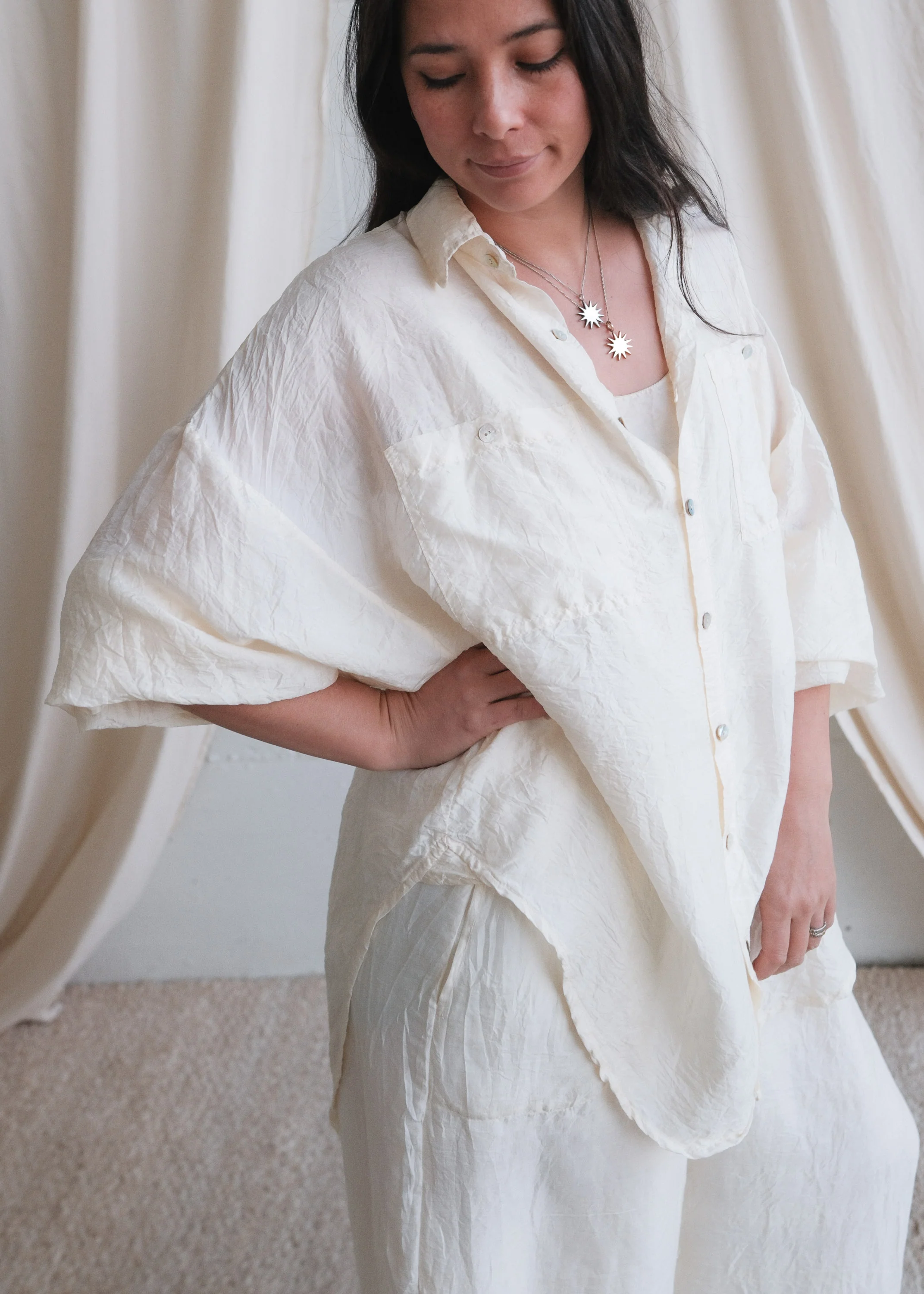 Chandigarh Shirt - Handwoven Mulberry Silk - Image 4
