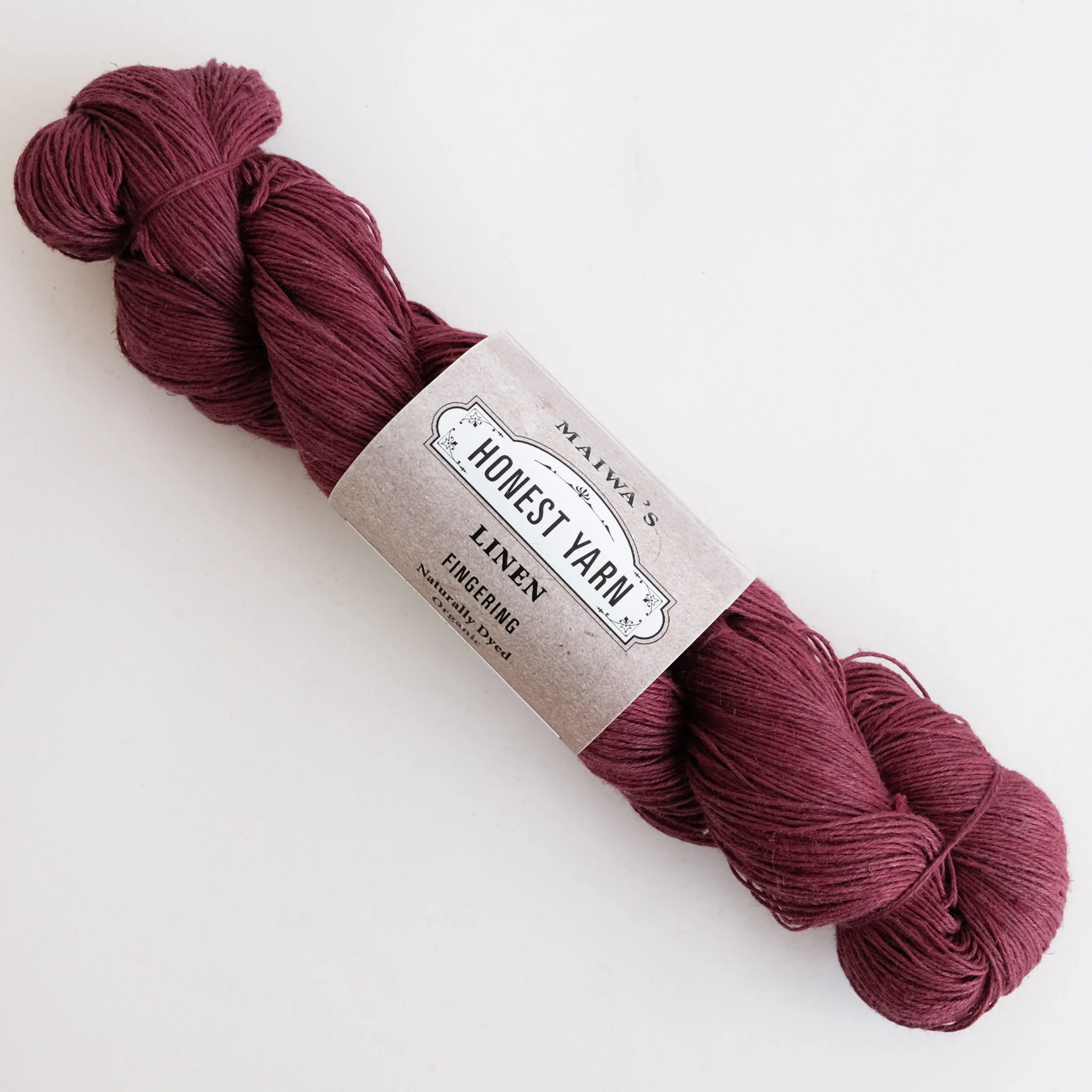 Honest Yarn - Naturally Dyed Organic Linen - Fingering -  Lac - Image 2
