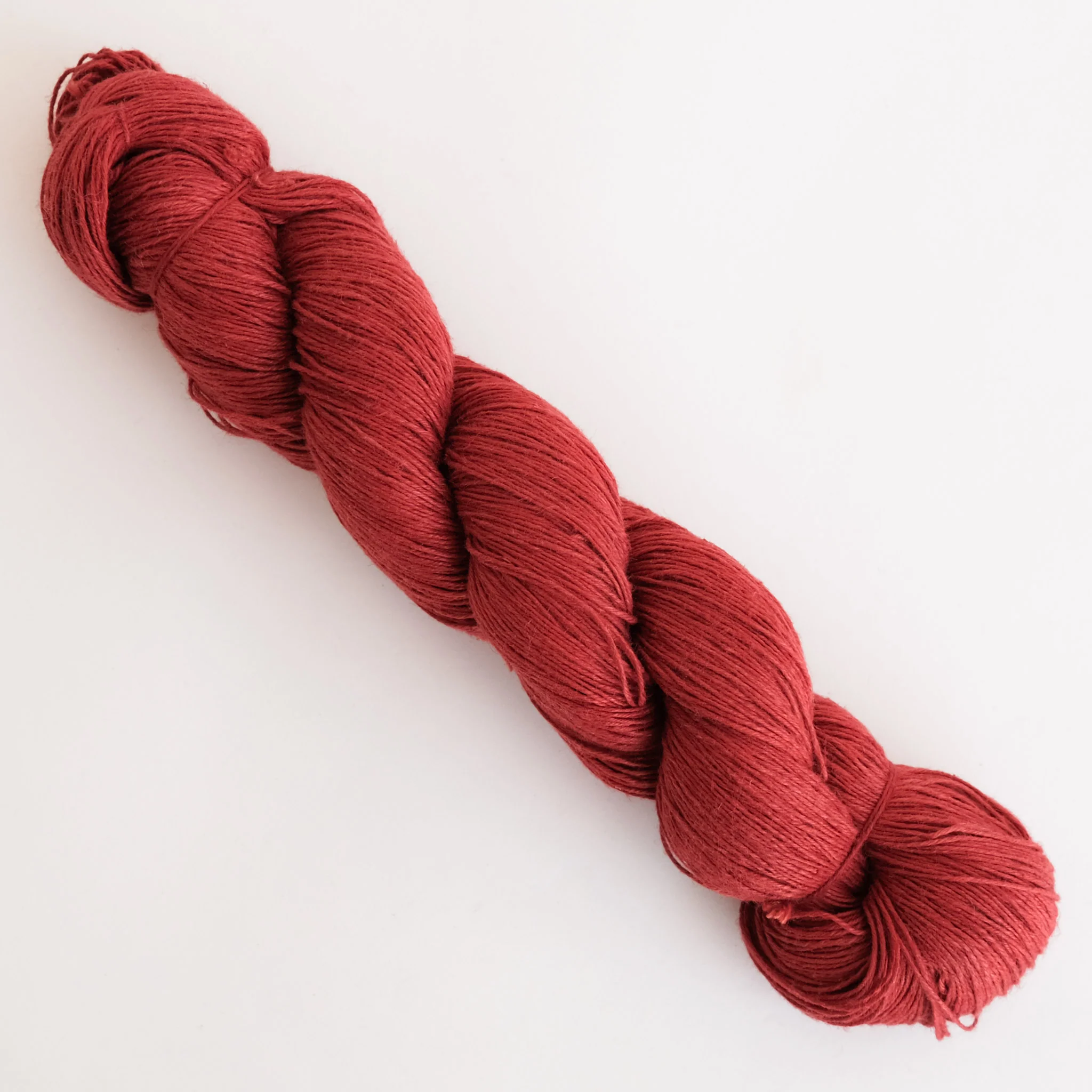 Honest Yarn - Naturally Dyed Organic Linen - Fingering - Madder Dark - Image 4