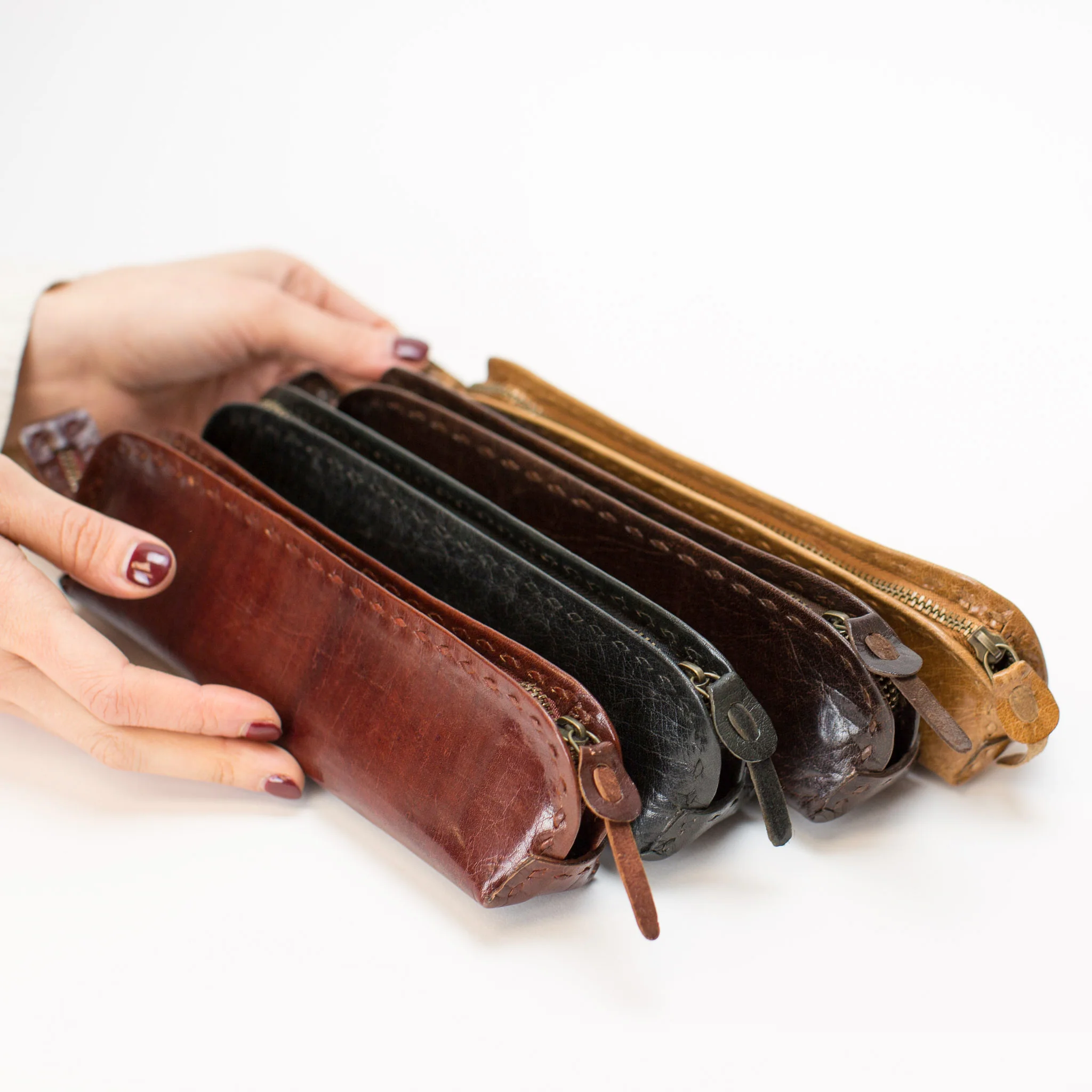 Leather Brush Case - Brown - Image 4