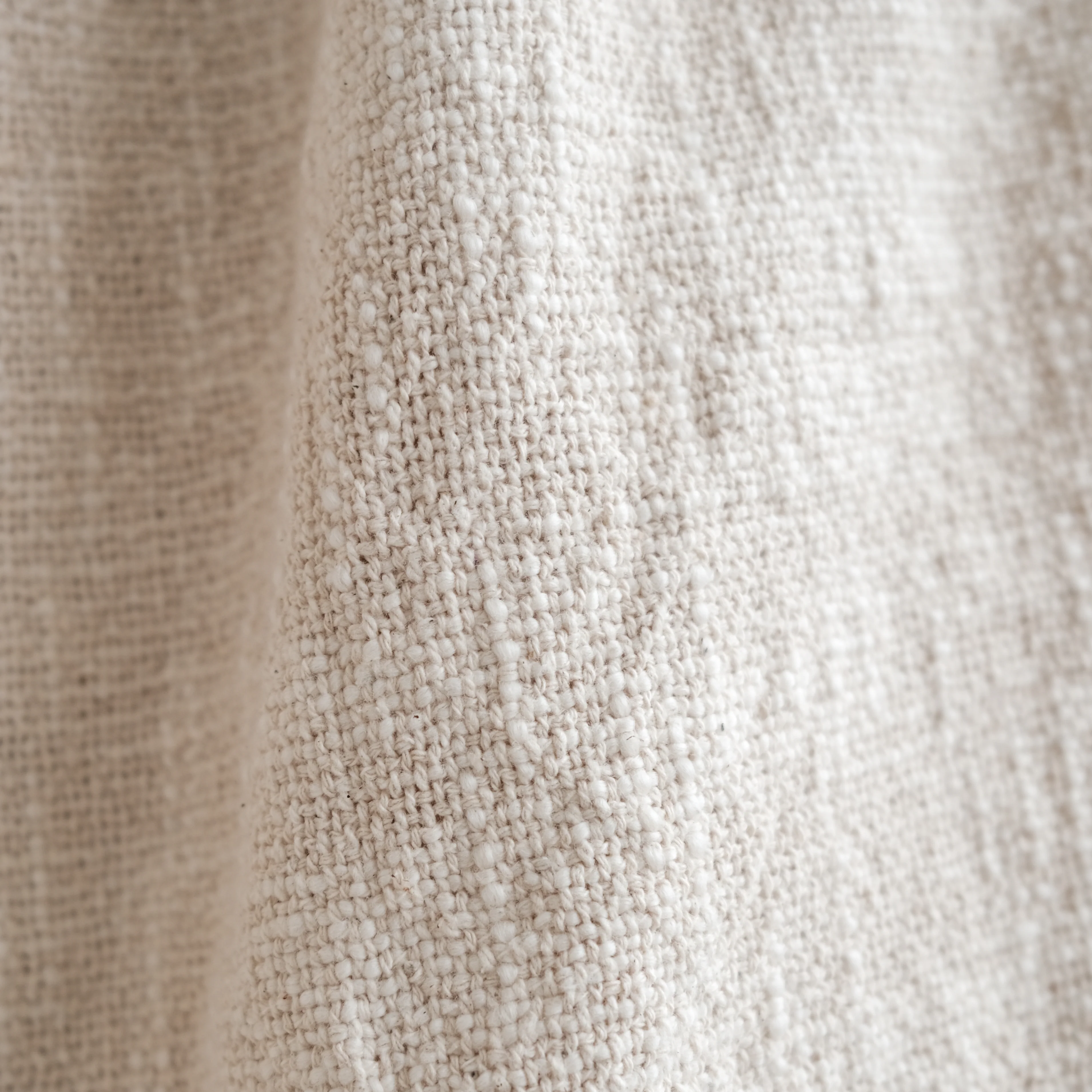 Cotton Throw - Handwoven - Natural Unbleached Cotton - Image 4