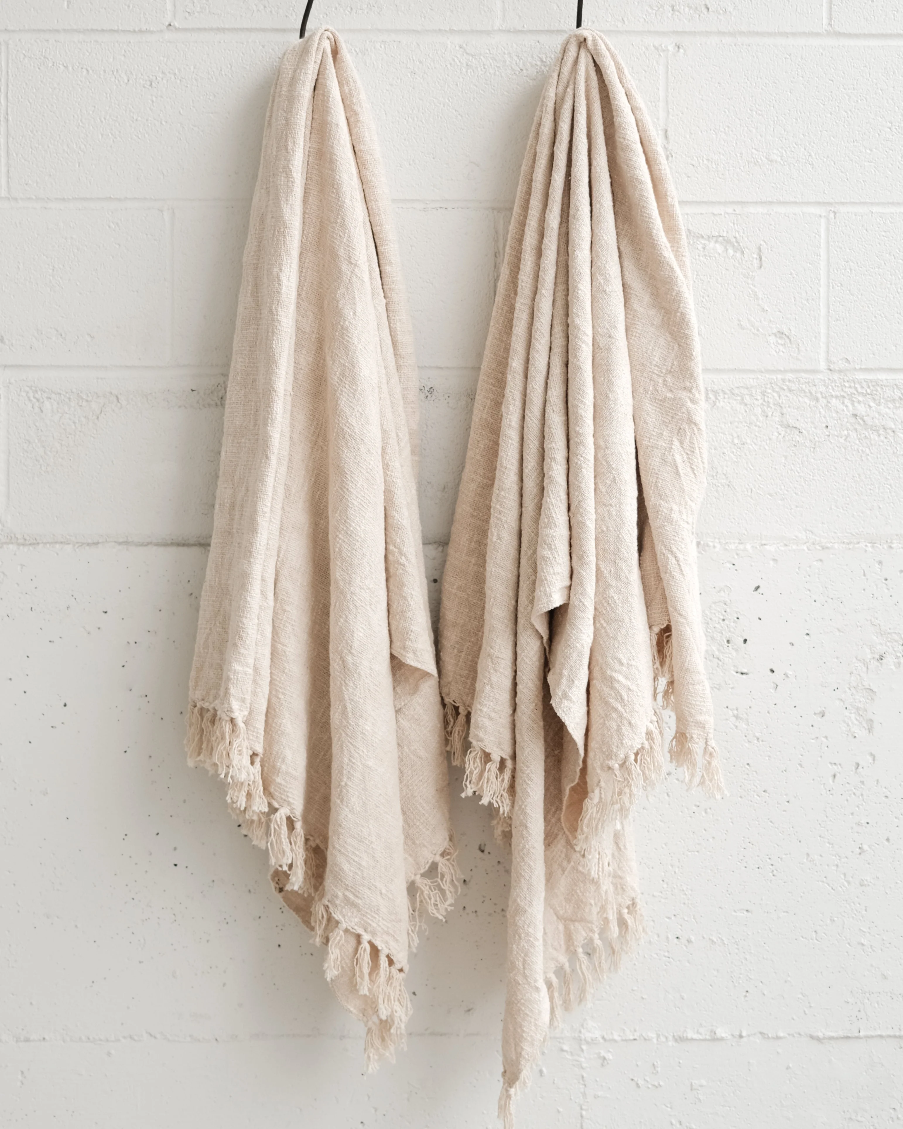 Cotton Throw - Handwoven - Natural Unbleached Cotton - Image 8