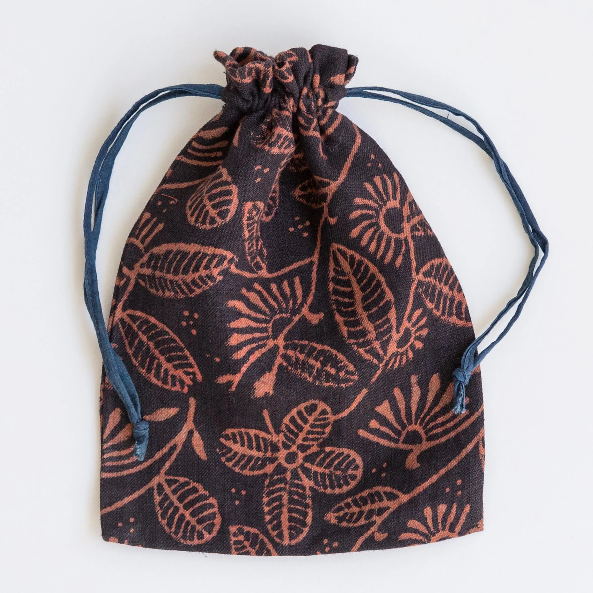 Drawstring Bag - Medium - Brick & Burgundy - Image 3