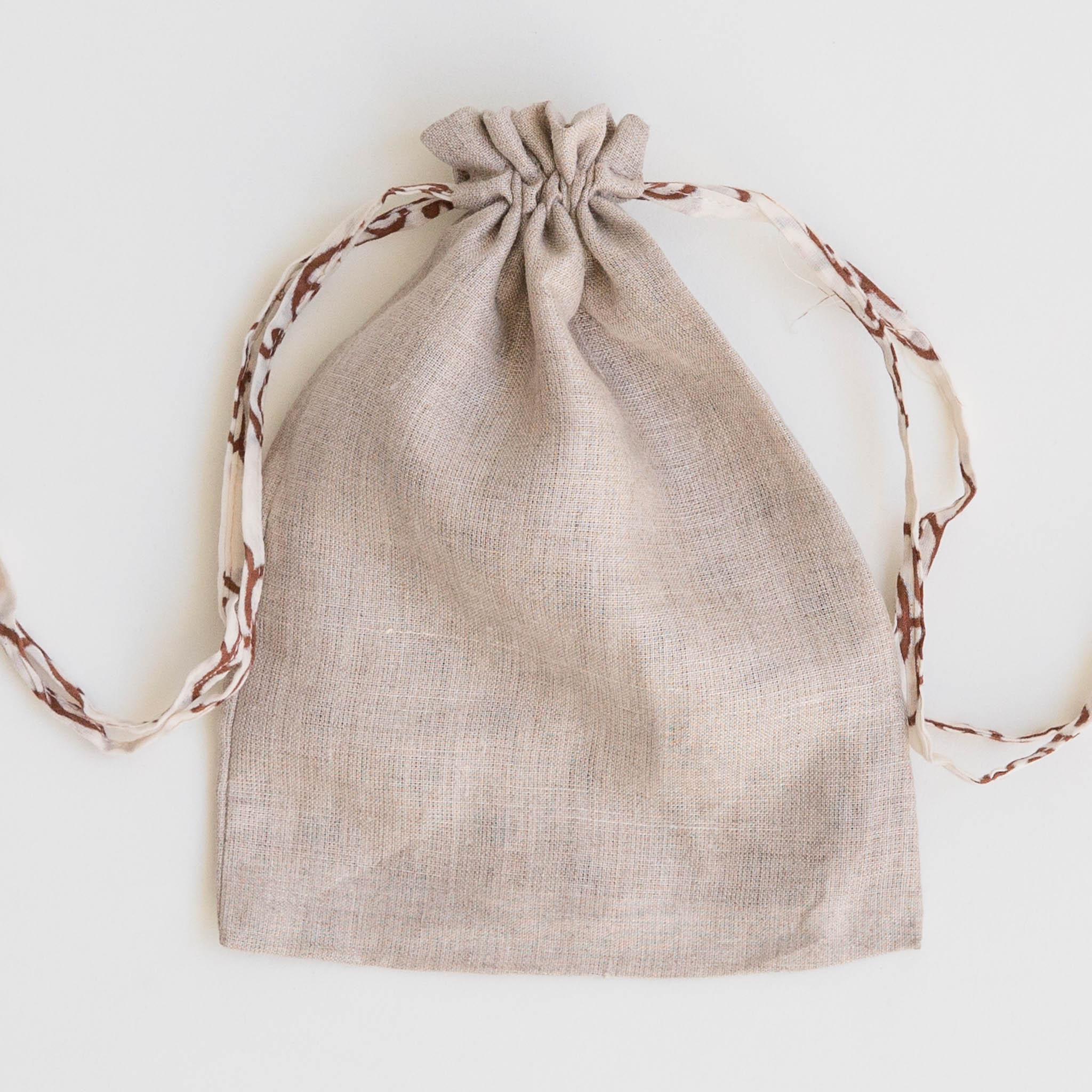 Drawstring Bag - Medium - Brick & Burgundy - Image 5