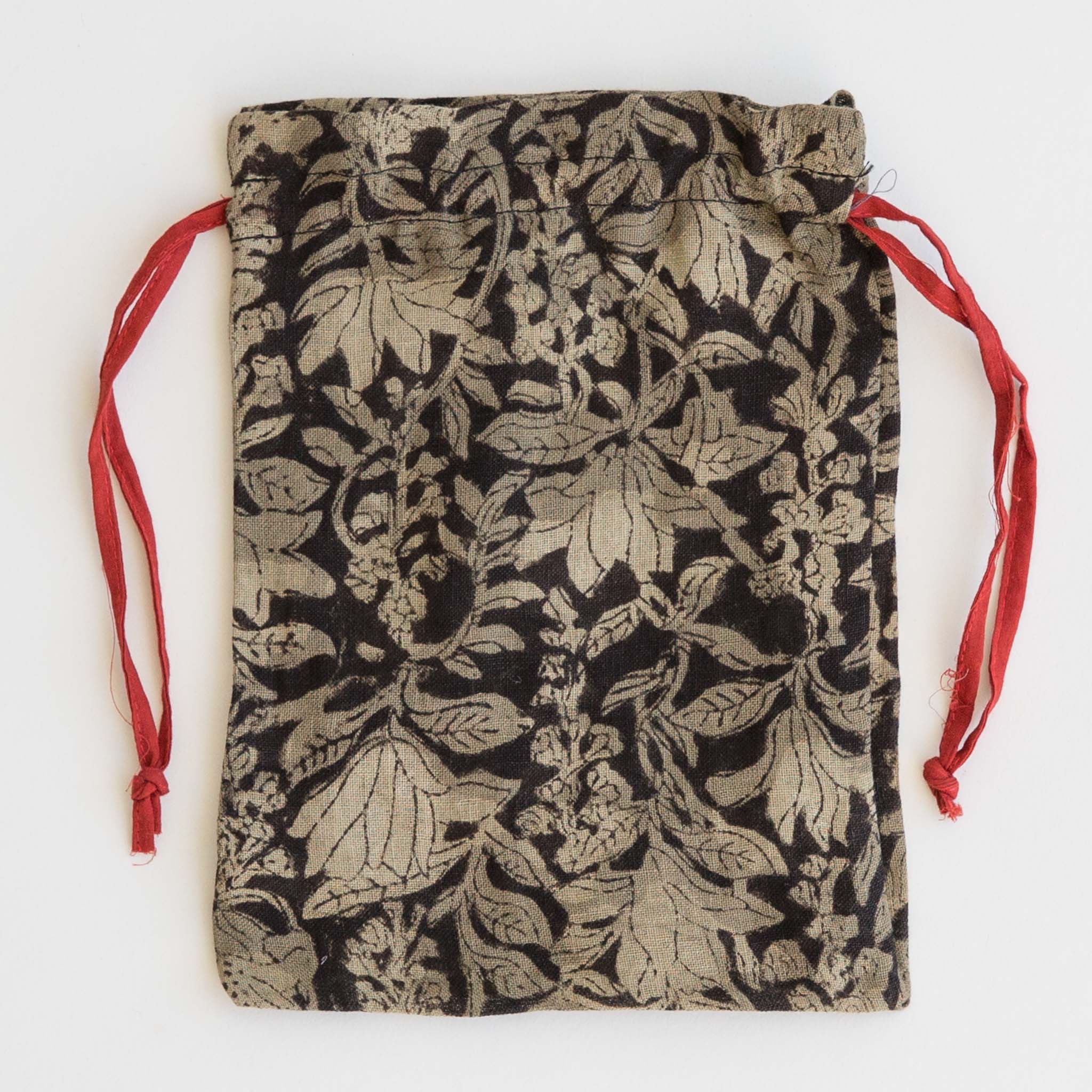 Drawstring Bag - Medium - Olive & Slate - Image 2
