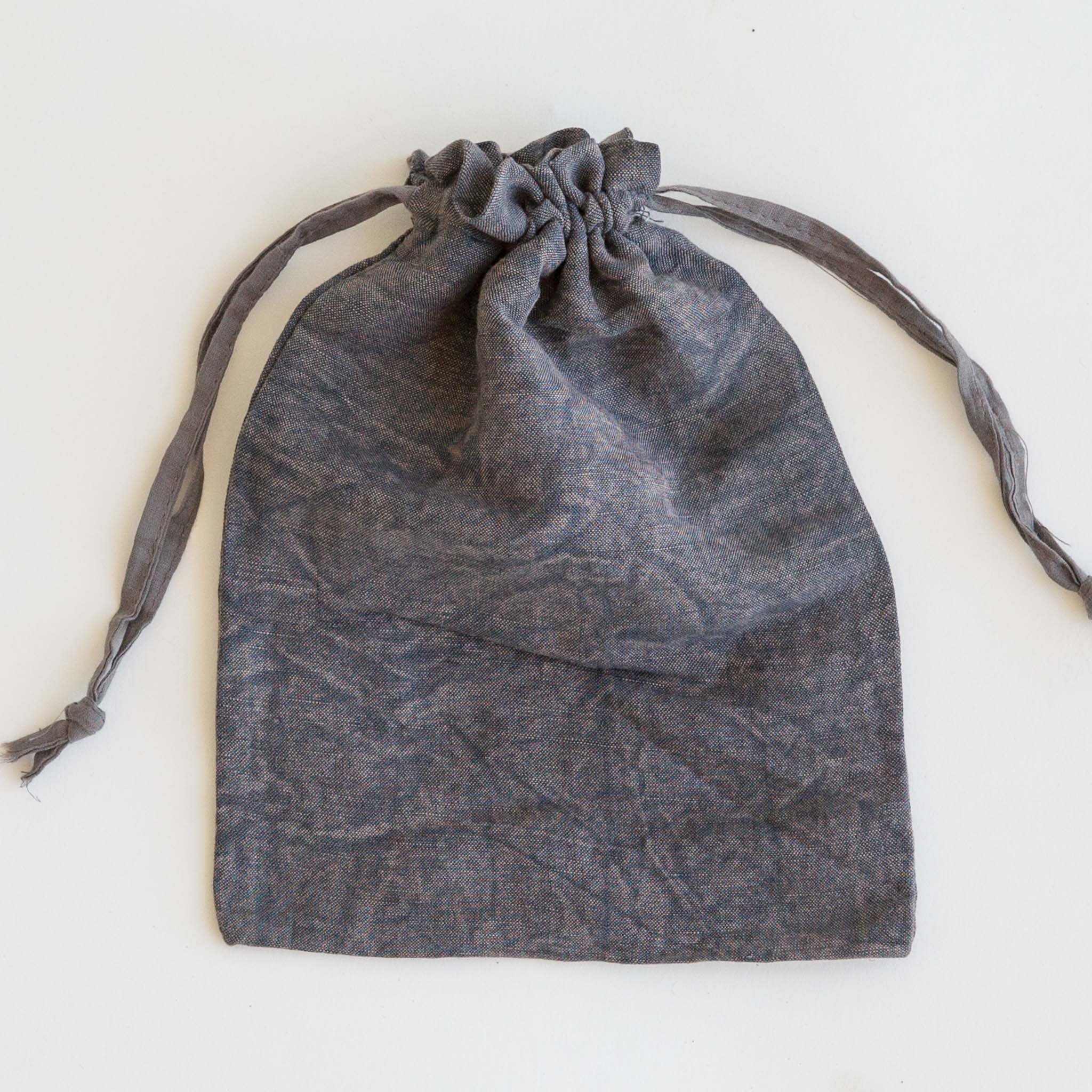 Drawstring Bag - Medium - Olive & Slate - Image 3