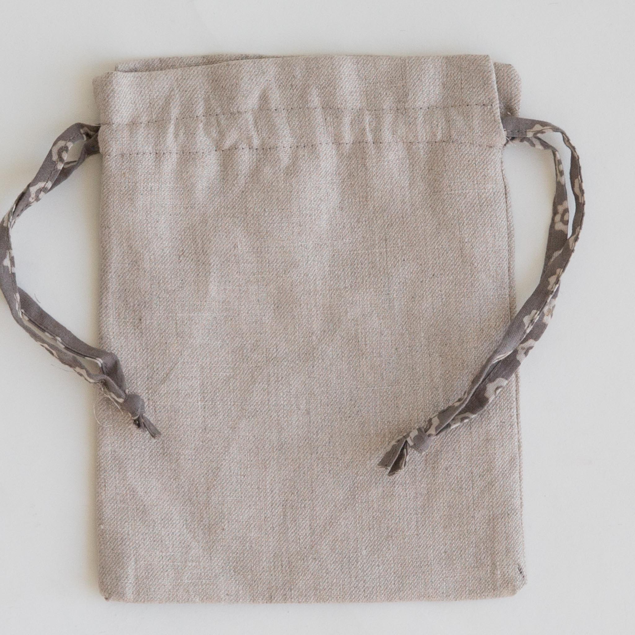 Drawstring Bag - Small - Sand & Stone - Image 2