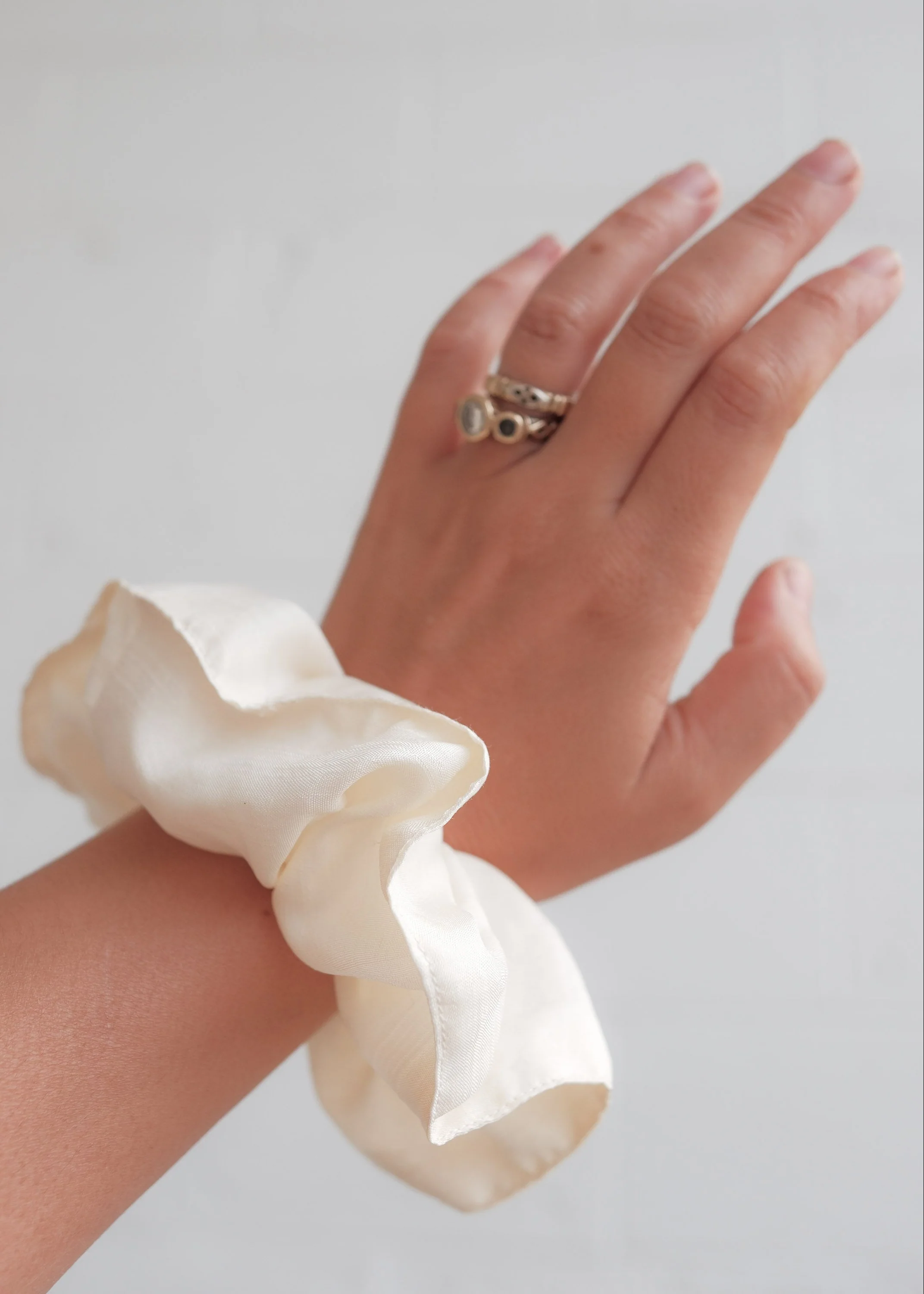 Silk Scrunchie - Medium Lush - Dyeable - Image 4