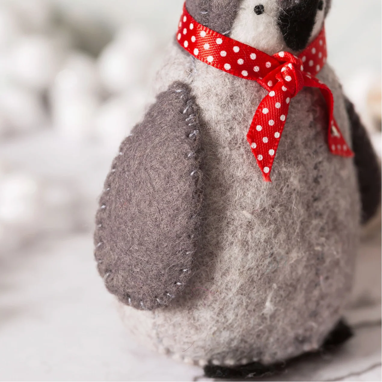 Embroidery Felt Craft Kit by Corinne Lapierre - Baby Penguins - Image 3