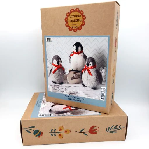 Embroidery Felt Craft Kit by Corinne Lapierre - Baby Penguins - Image 5