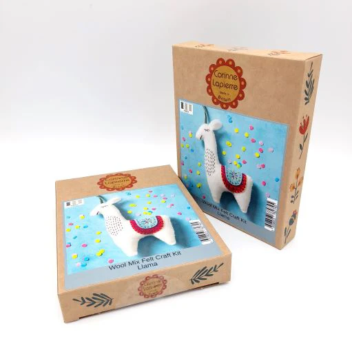 Embroidery Felt Craft Kit by Corinne Lapierre - Llama - Image 3