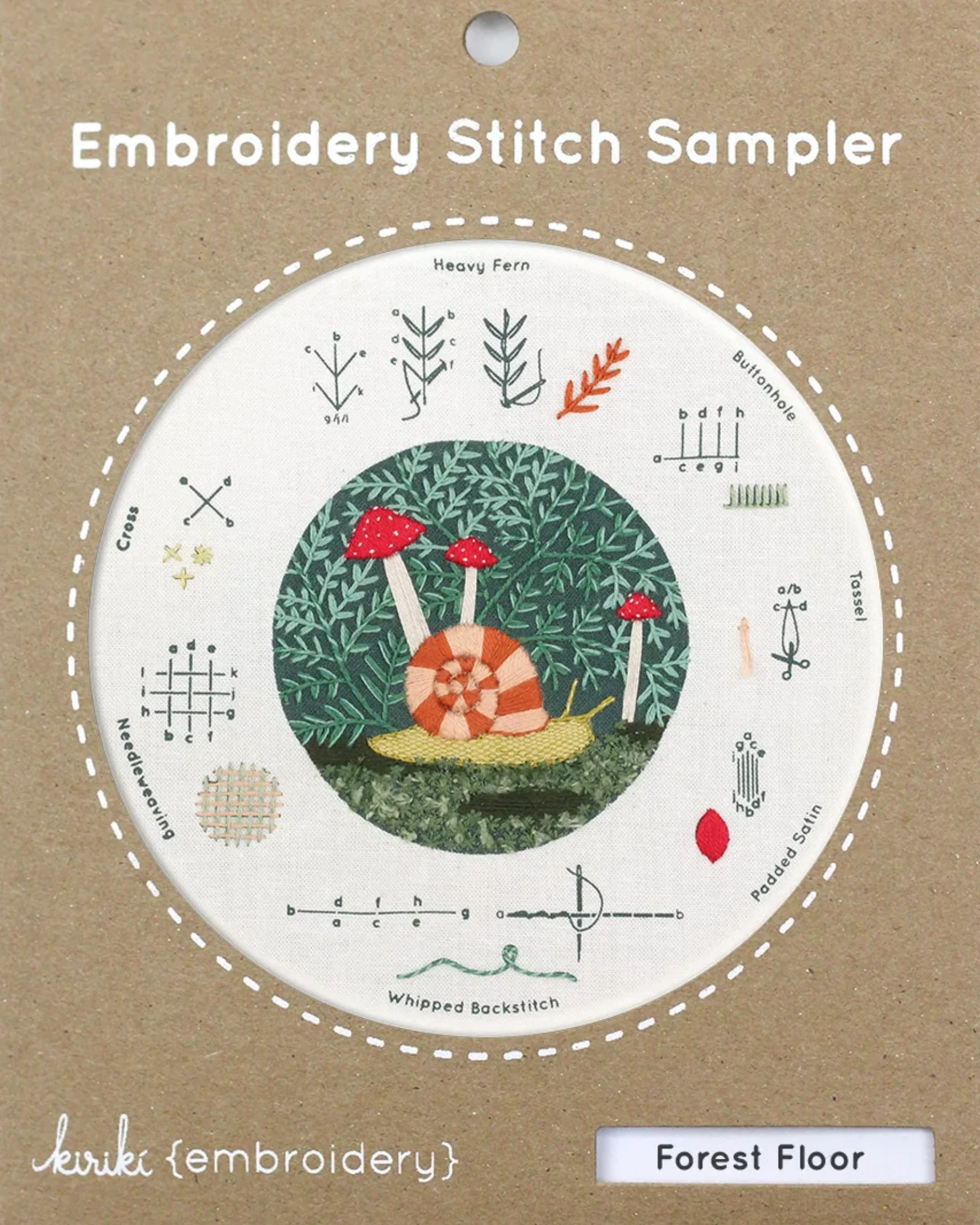 Embroidery Stitch Sampler by Kiriki Press - Forest Floor