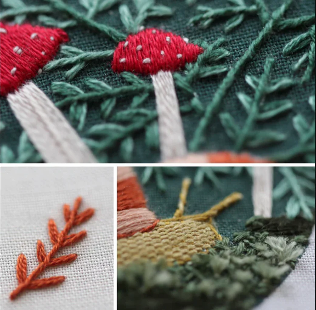 Embroidery Stitch Sampler by Kiriki Press - Forest Floor - Image 5