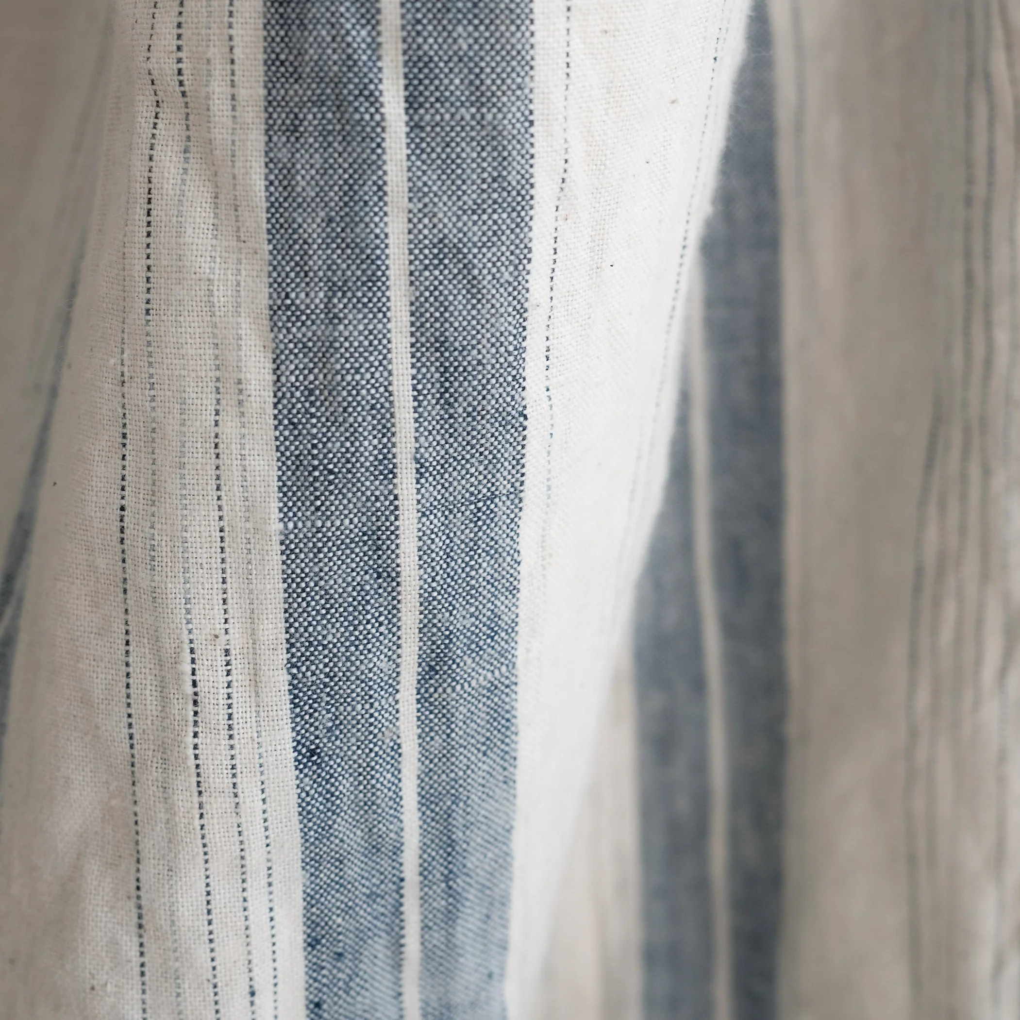 Fabric - Bengal Handweaves - Light Cotton - Natural Wide Stripe