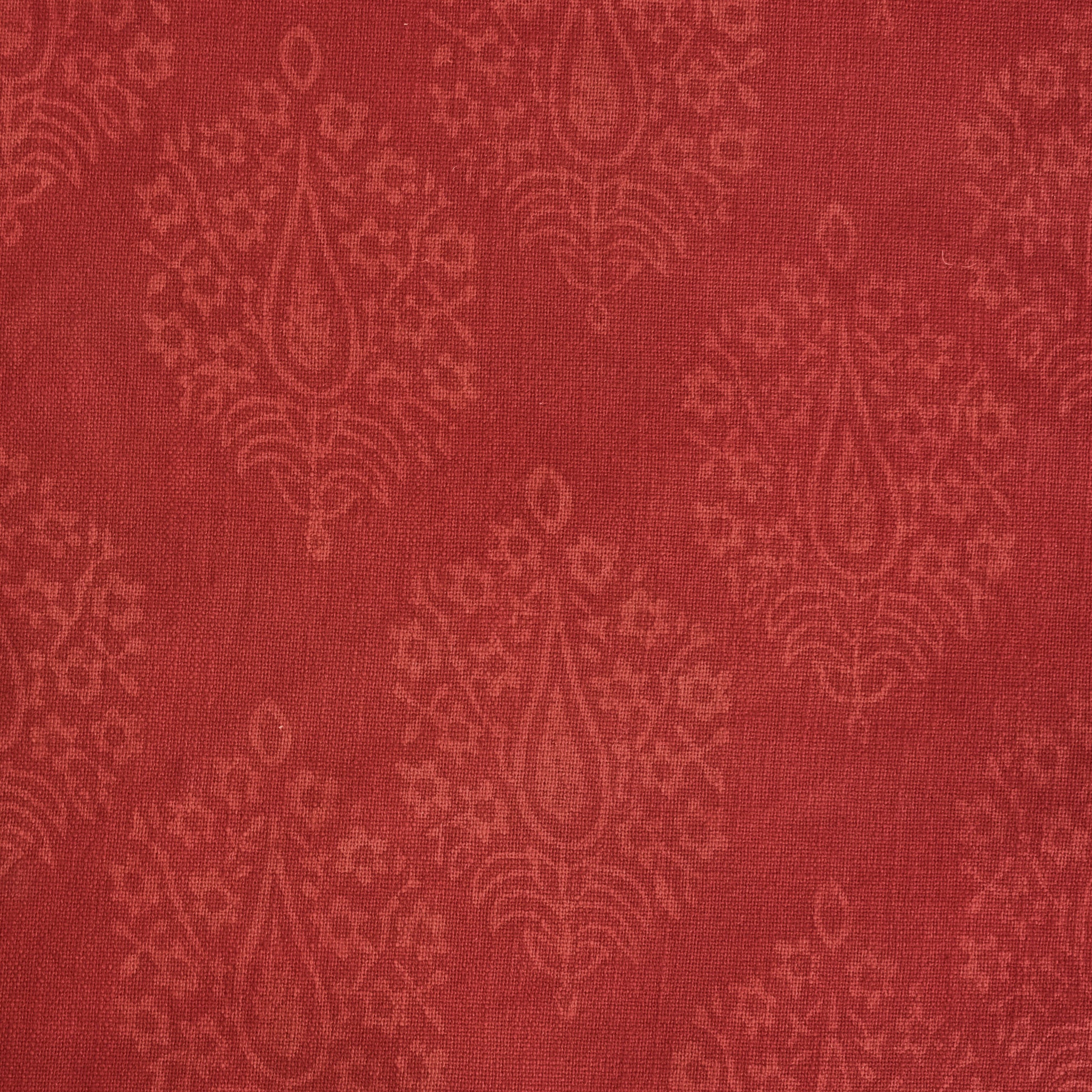 Fabric - Heavy Organic Cotton Block Printed with Natural Dyes - Madder Flowering Tree - Image 3