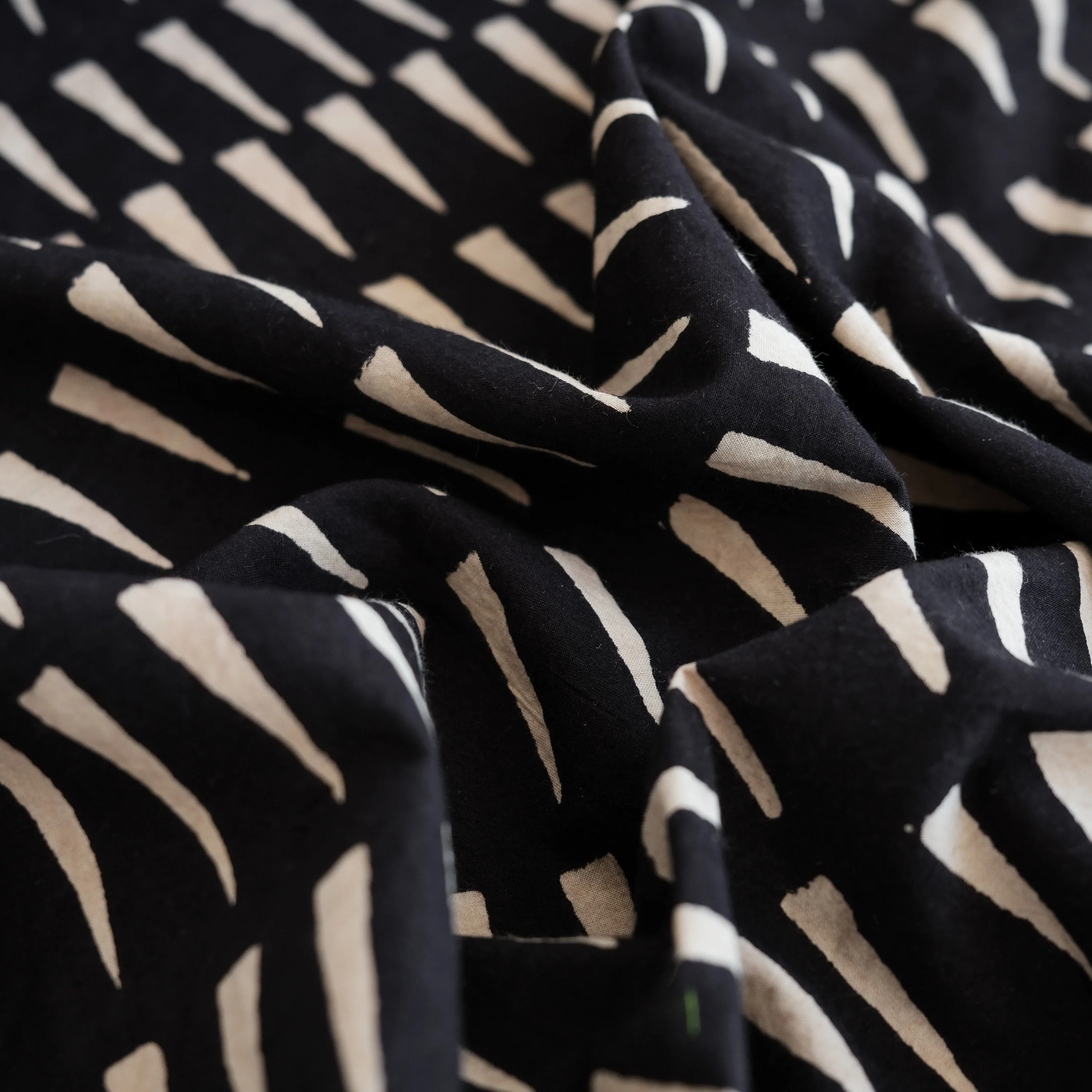 Fabric - Organic Cotton Block Printed with Natural Dyes - Shadow Peaks - Image 2
