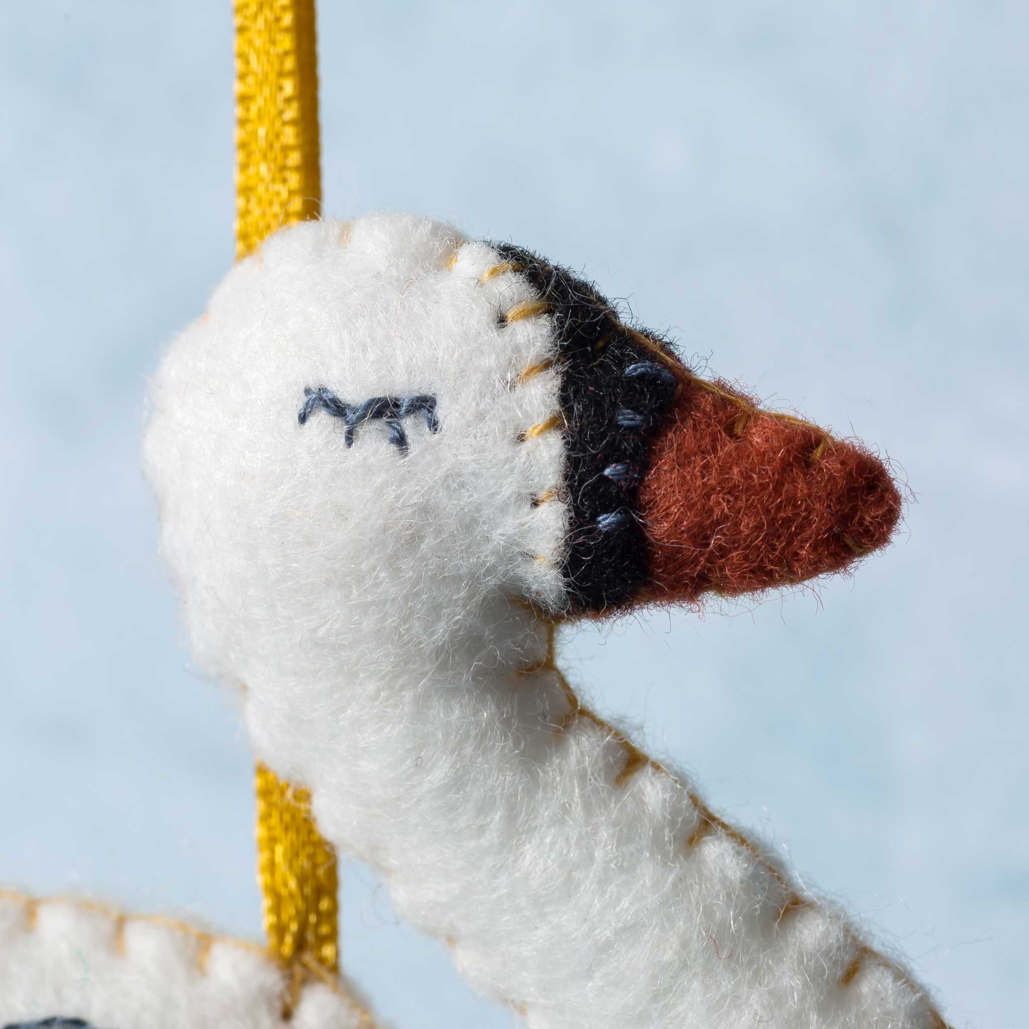 Embroidery Felt Craft Kit by Corinne Lapierre - Swimming Swan - Image 2