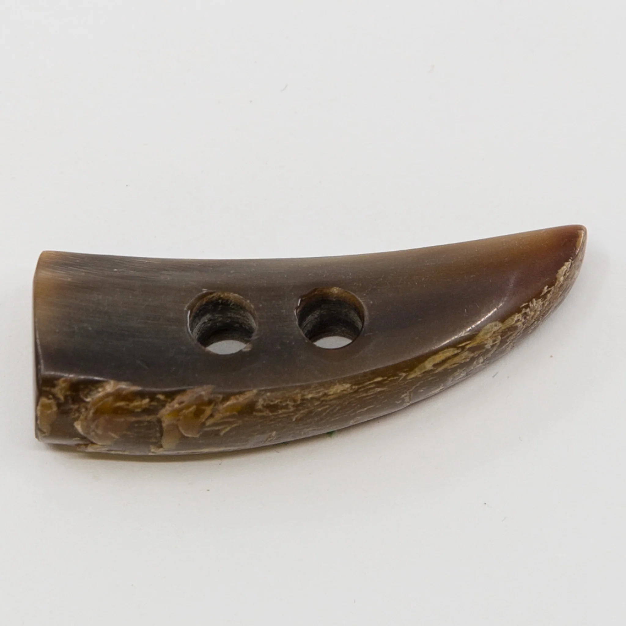 Handcarved Horn Button - Pointed Toggle