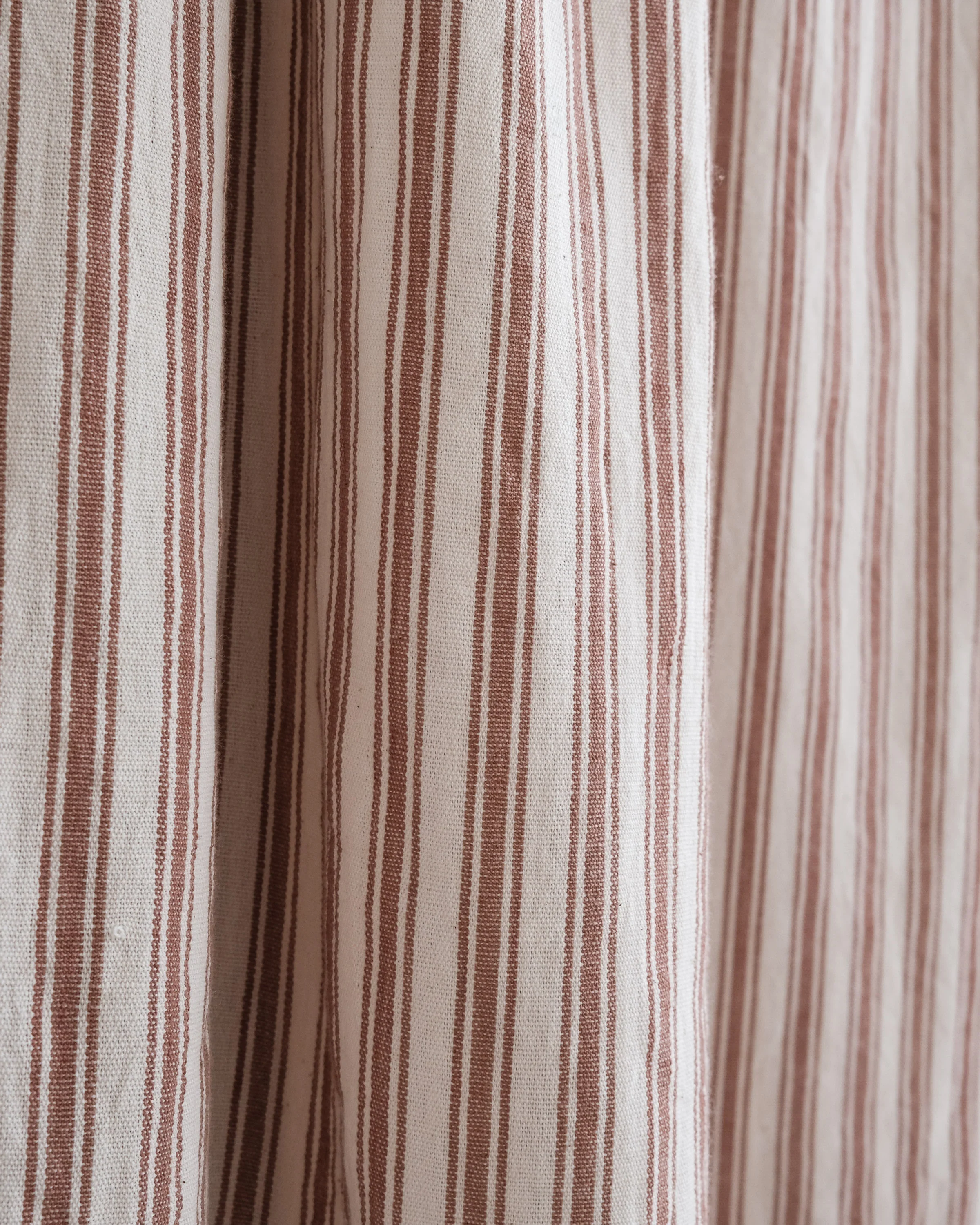 Handwoven Cotton Sheet - Red Clay Stripe - Image 6