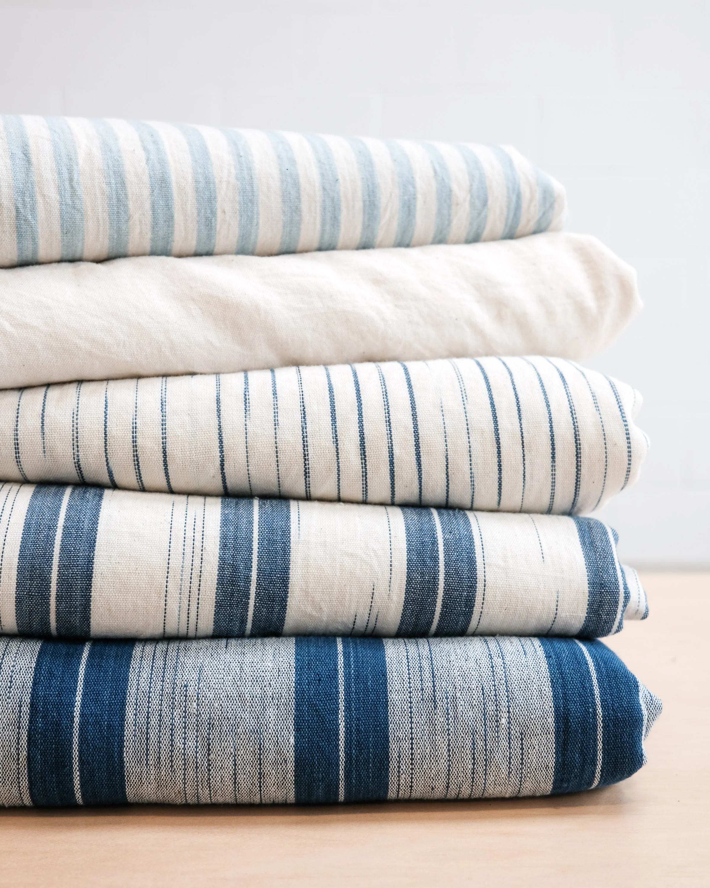 Handwoven Cotton Sheet - Soft Indigo - Image 9
