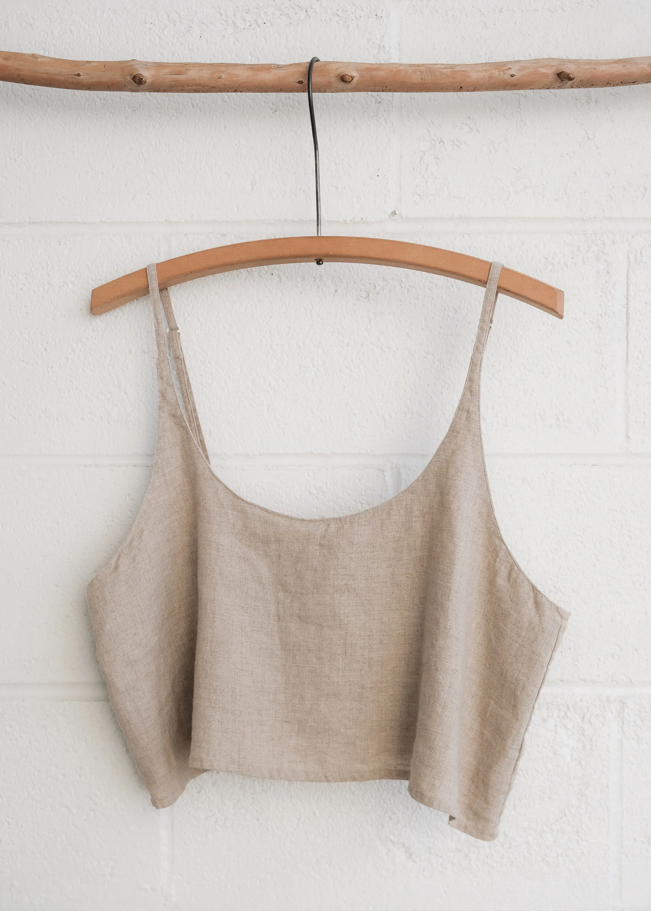 Hibiscus Crop Tank - Linen - Natural - Image 2