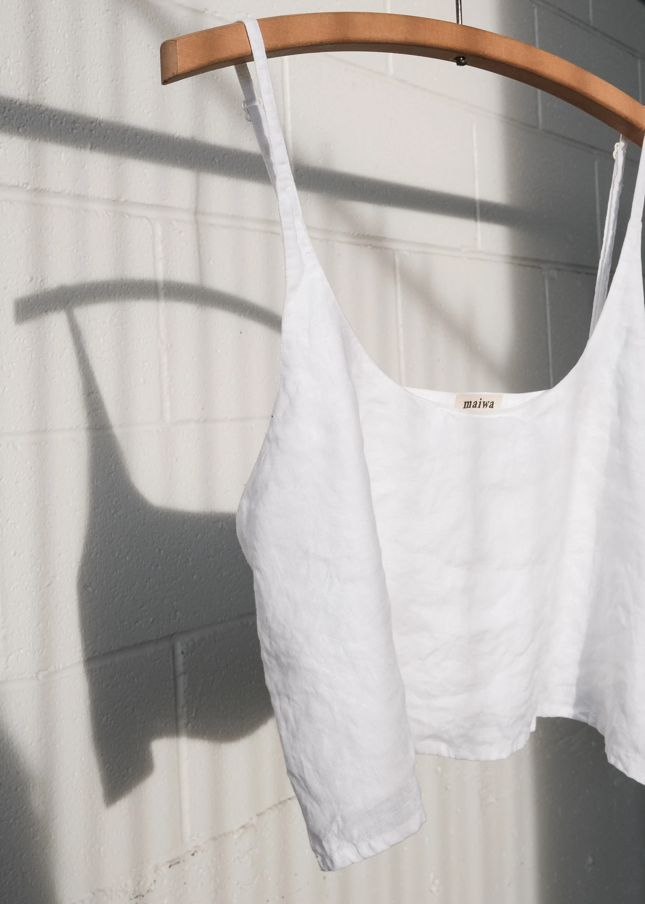 Hibiscus Crop Tank - Linen - White - Image 6