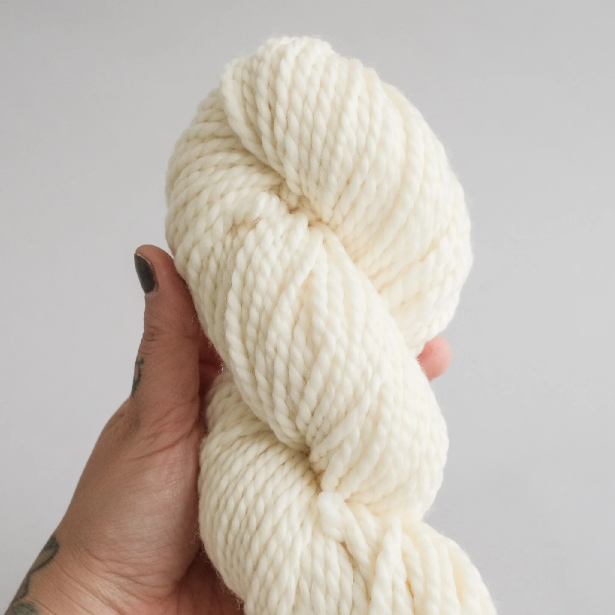 Yarn Blank - Wool Merino Superwash - Chunky / White - Image 4
