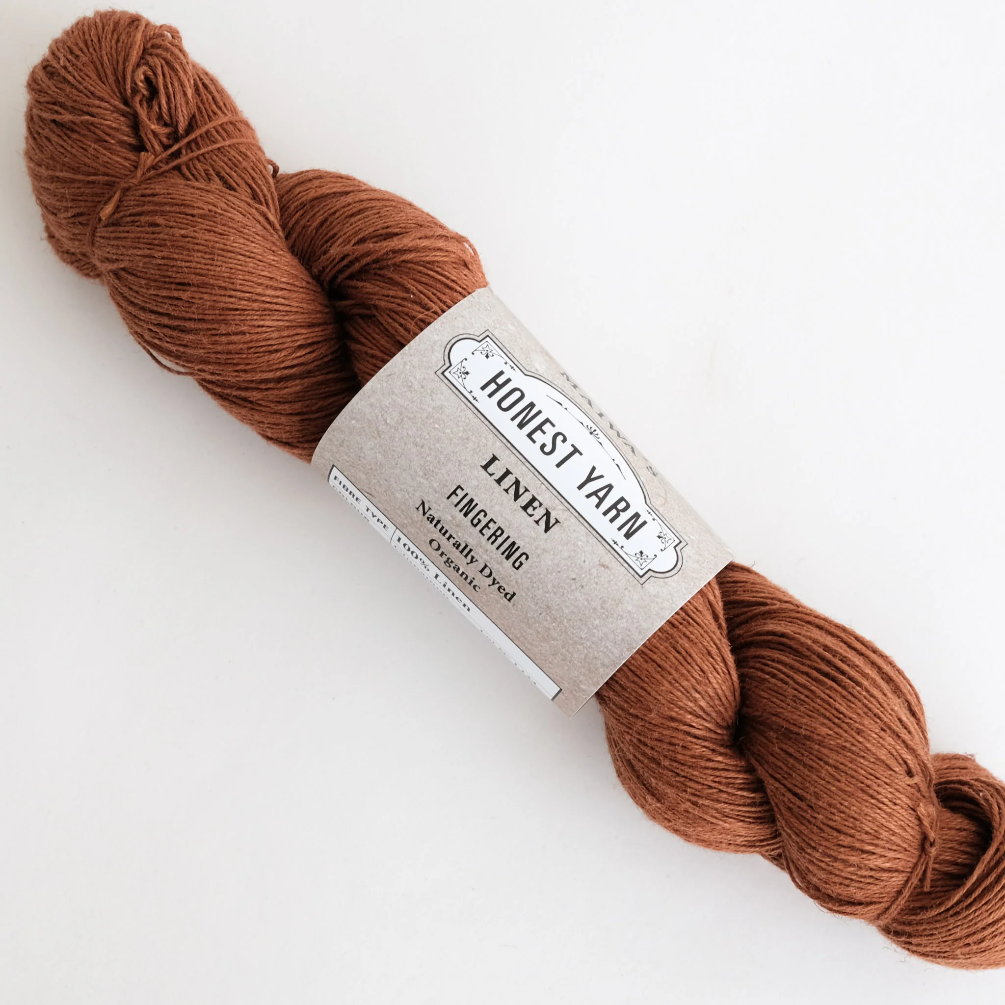 Honest Yarn - Naturally Dyed Organic Linen - Fingering - Cinnamon - Image 2