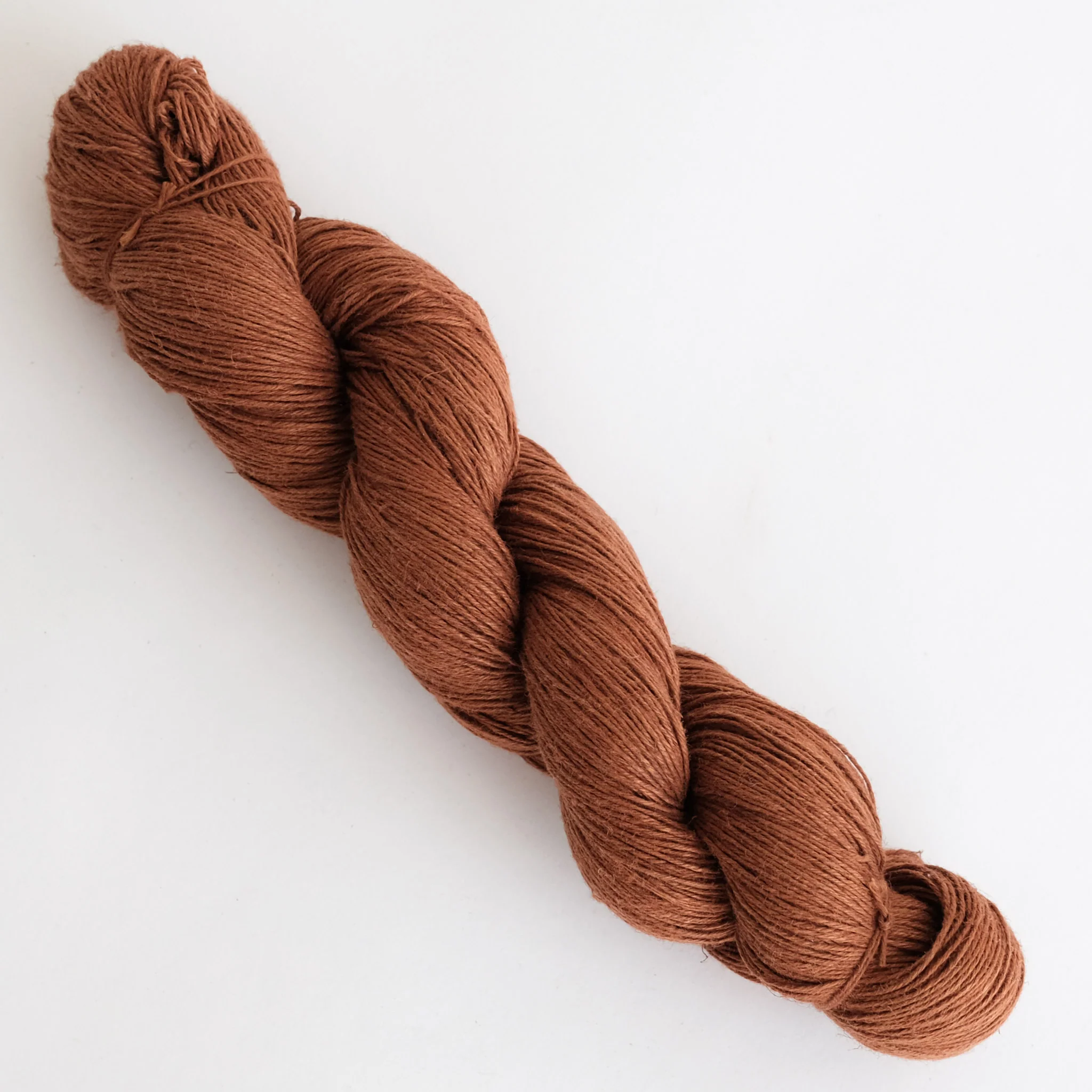 Honest Yarn - Naturally Dyed Organic Linen - Fingering - Cinnamon - Image 4