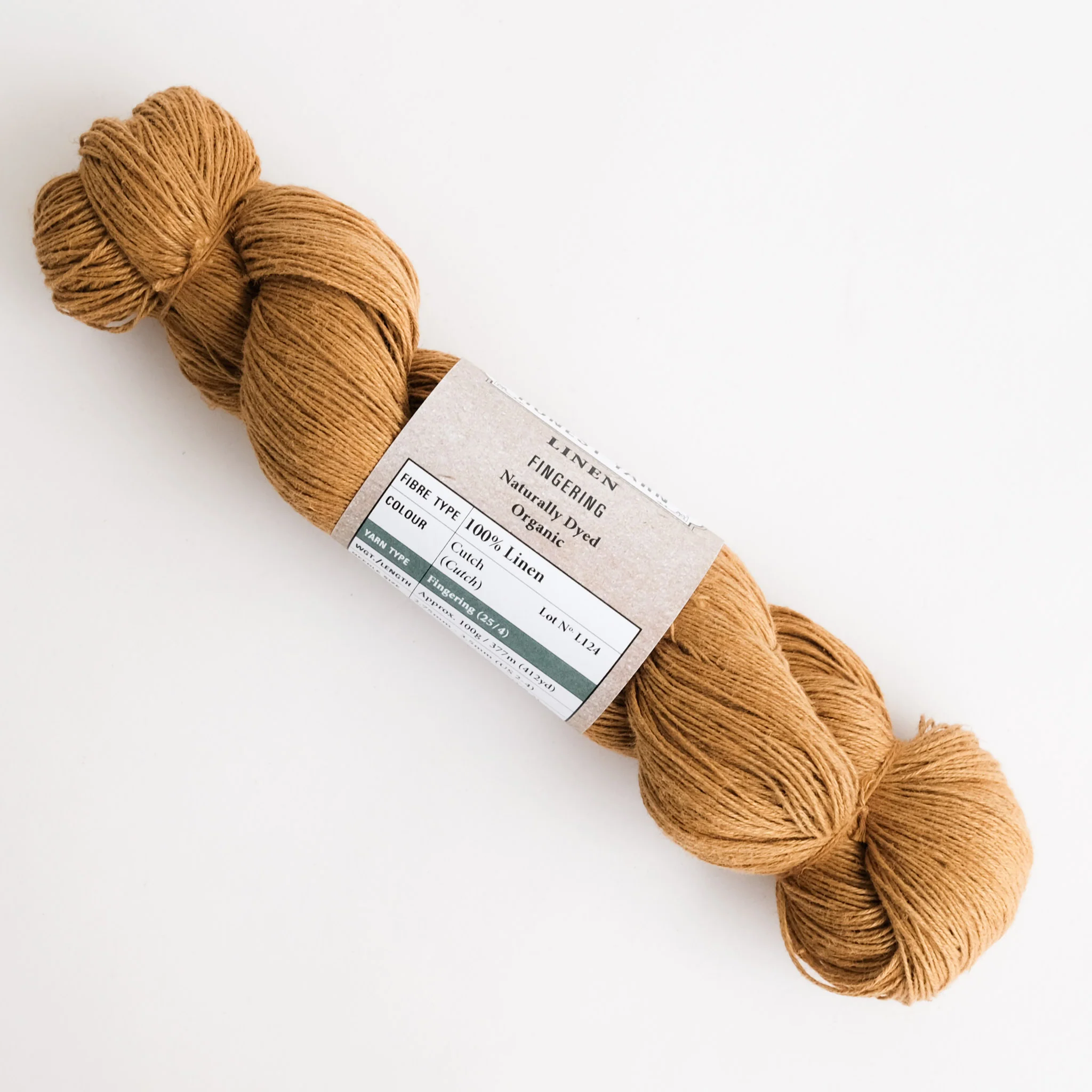Honest Yarn - Naturally Dyed Organic Linen - Fingering - Cutch - Image 2