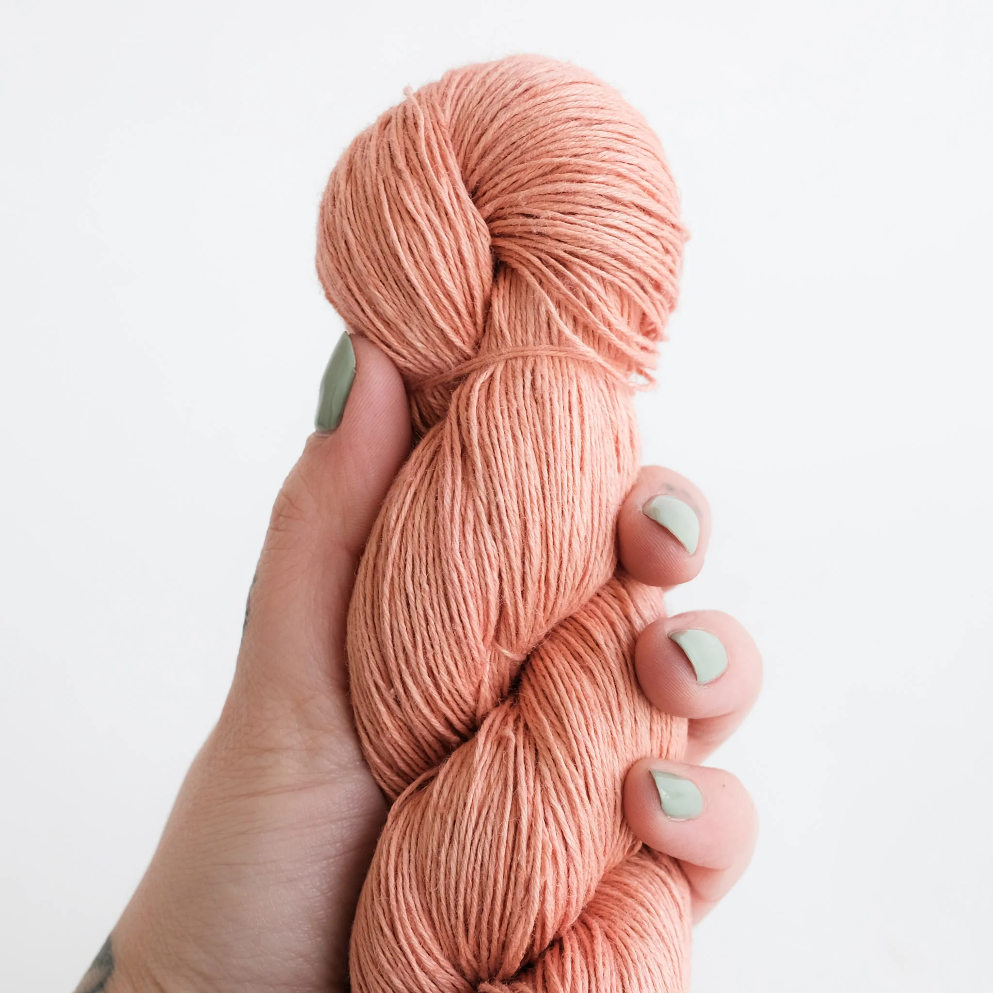Honest Yarn - Naturally Dyed Organic Linen - Fingering - Madder Light - Image 3
