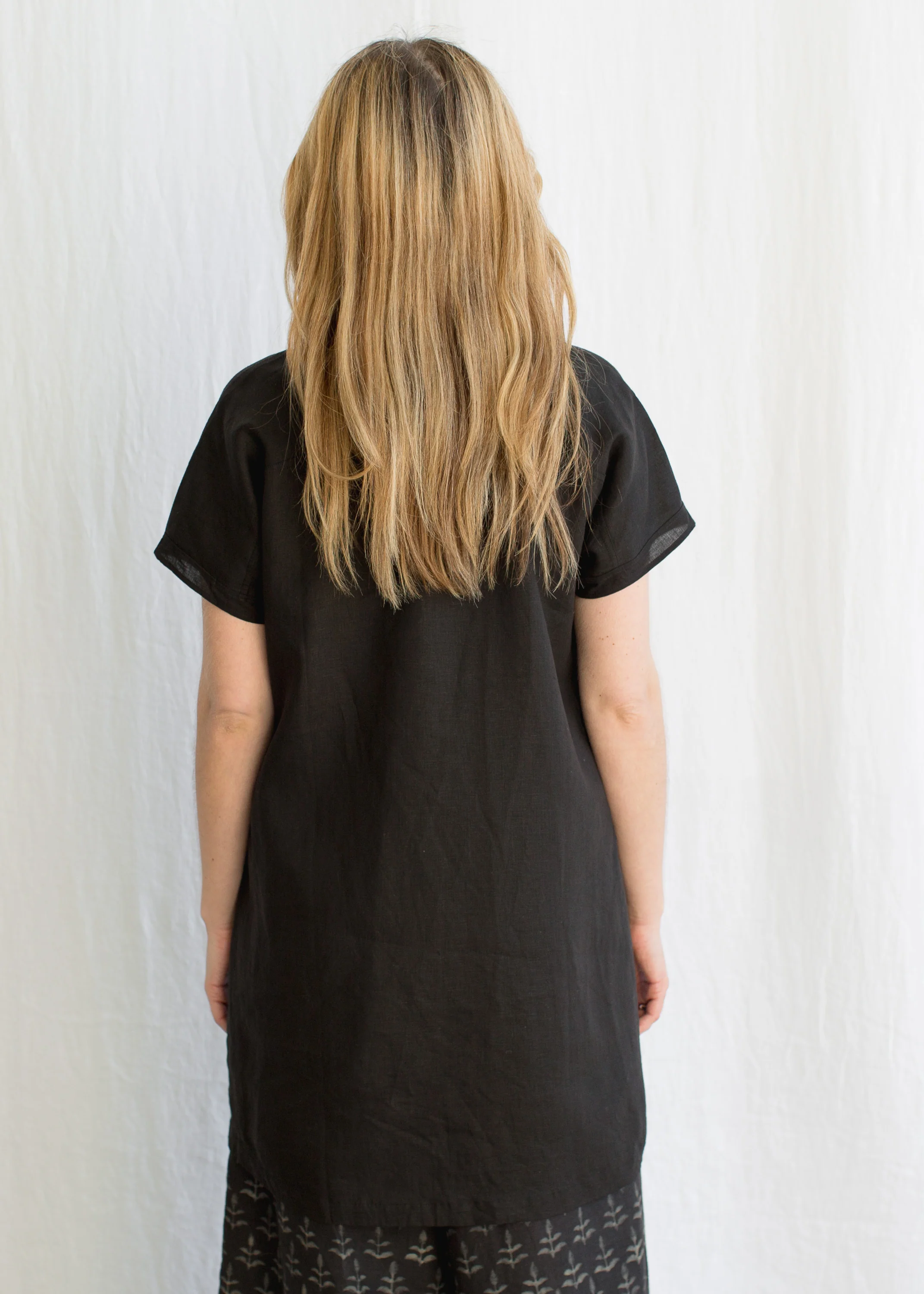 Hunza Top - Linen - Black - Image 4