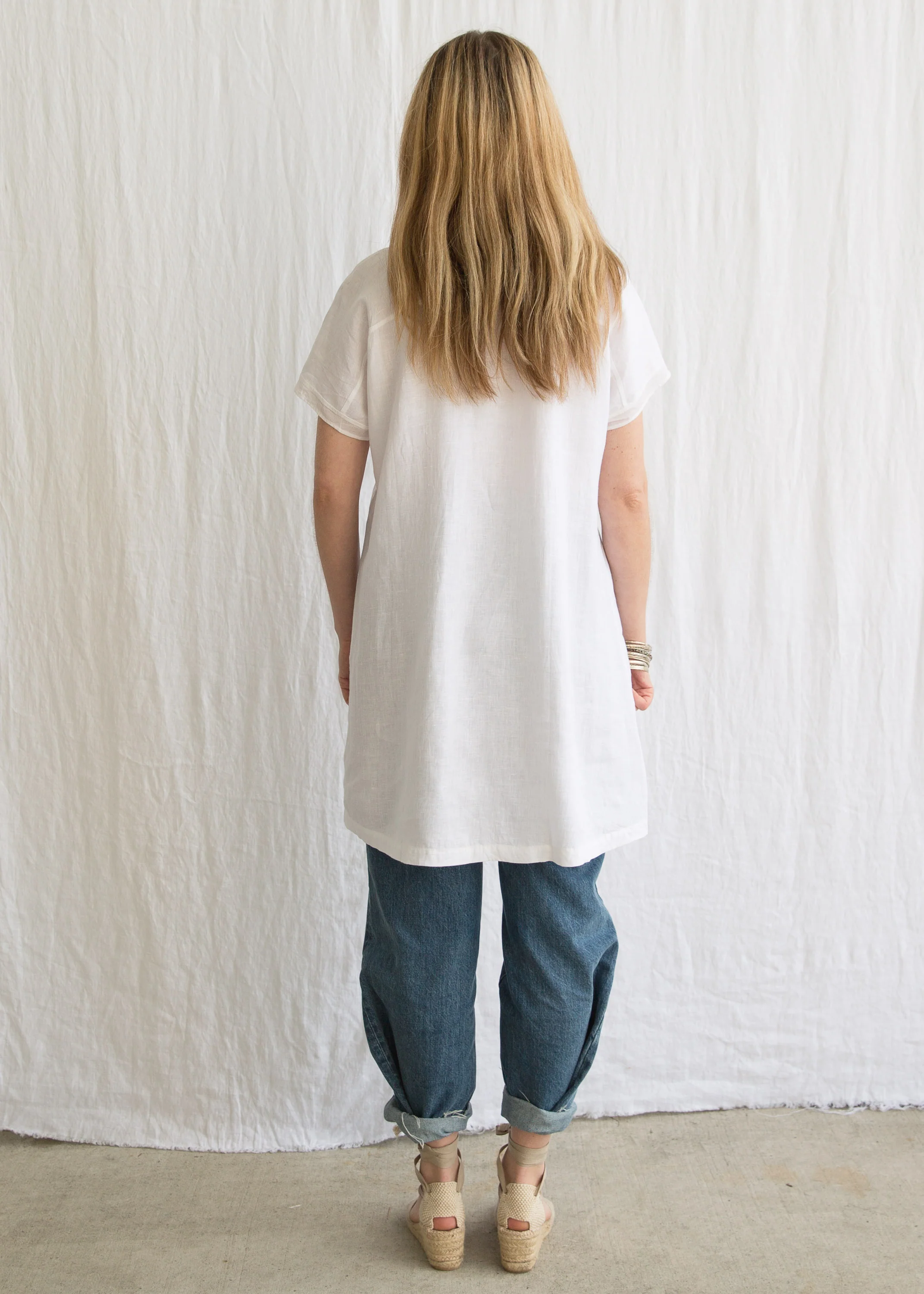 Hunza Top Linen - White - Image 4