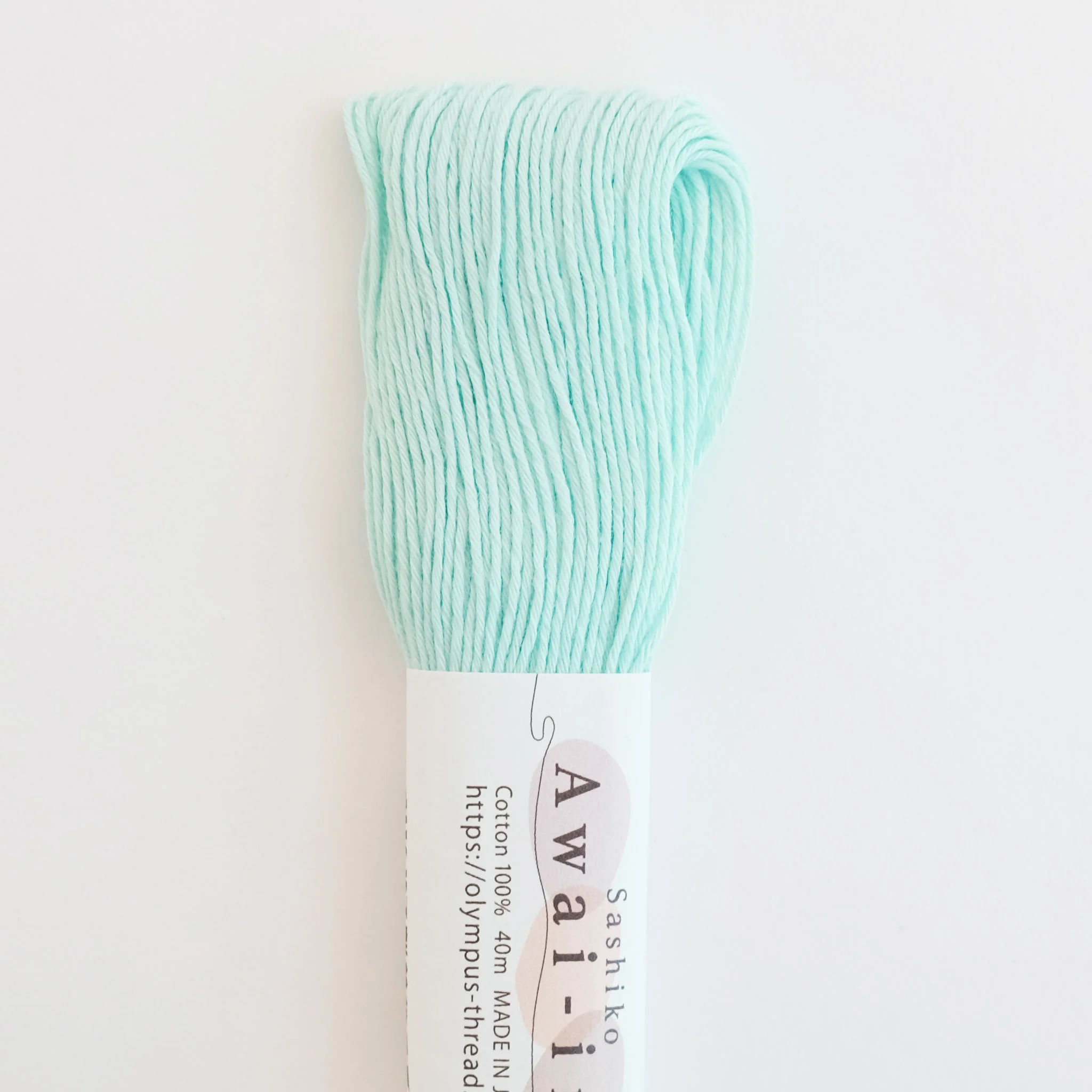 Japanese Sashiko Thread - Aqua 40m - Image 2