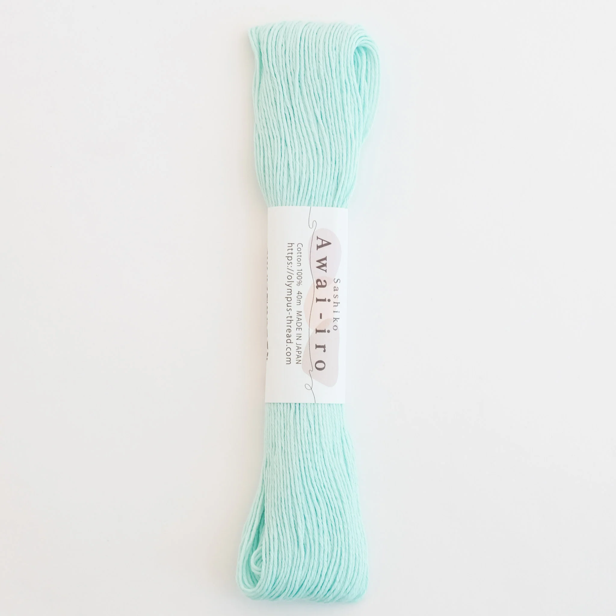 Japanese Sashiko Thread - Aqua 40m - Image 3