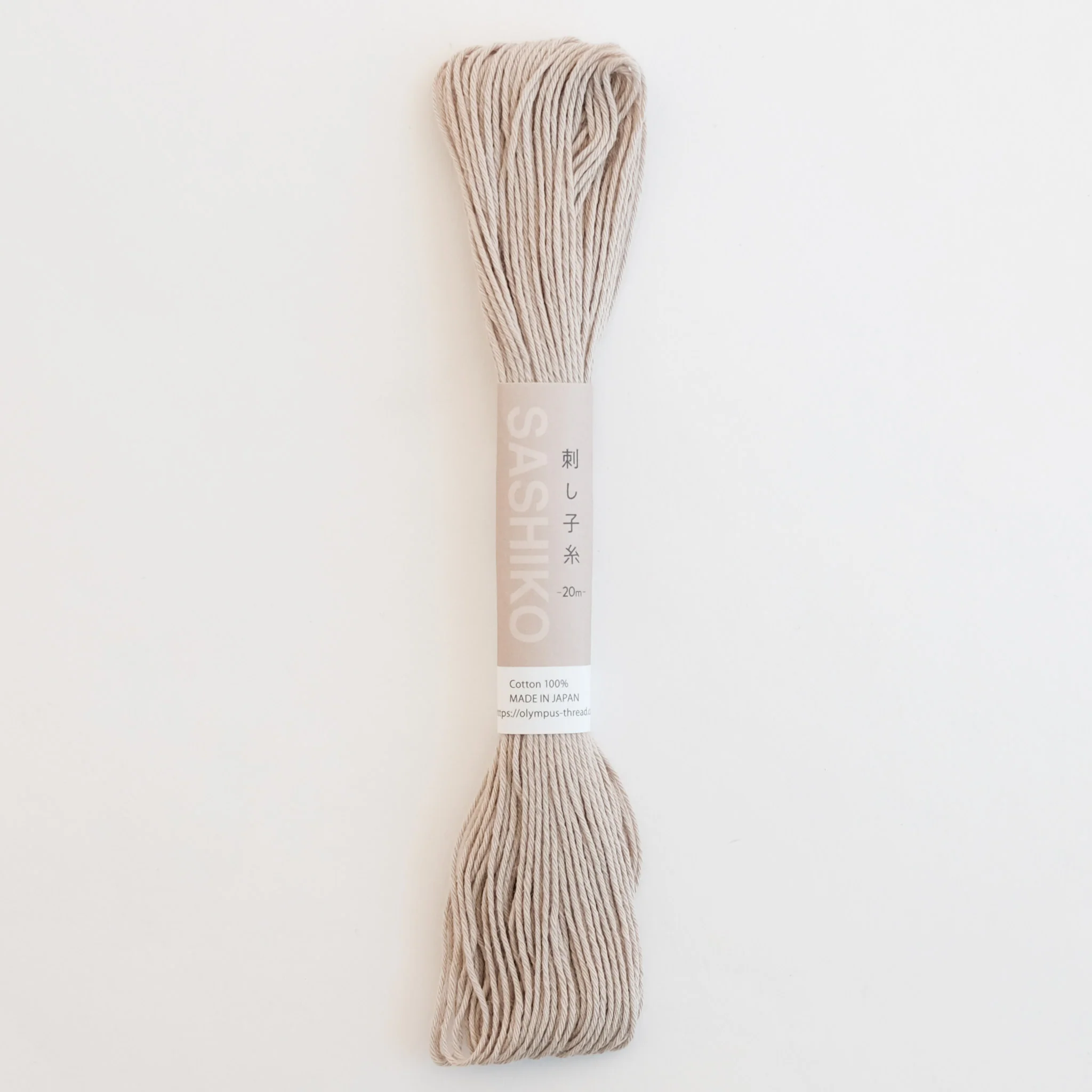 Japanese Sashiko Thread - Taupe 20m - Image 3