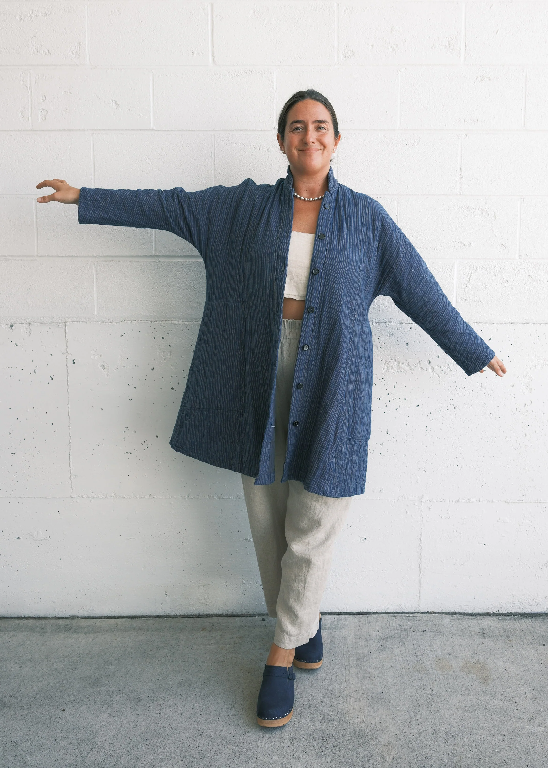 Quilted Jasmine Coat - Organic Cotton - Whisper - Image 6