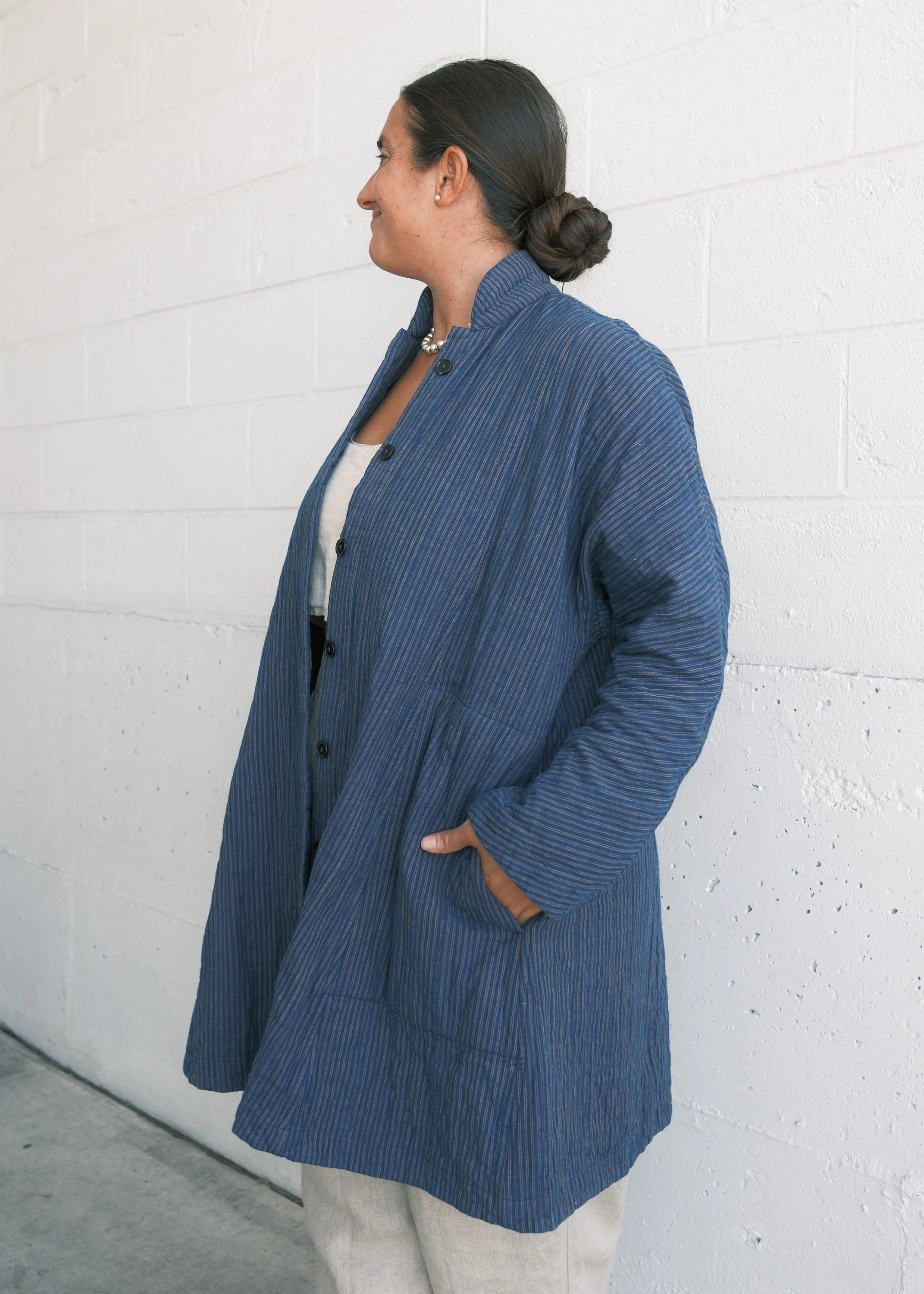 Quilted Jasmine Coat - Organic Cotton - Whisper - Image 8