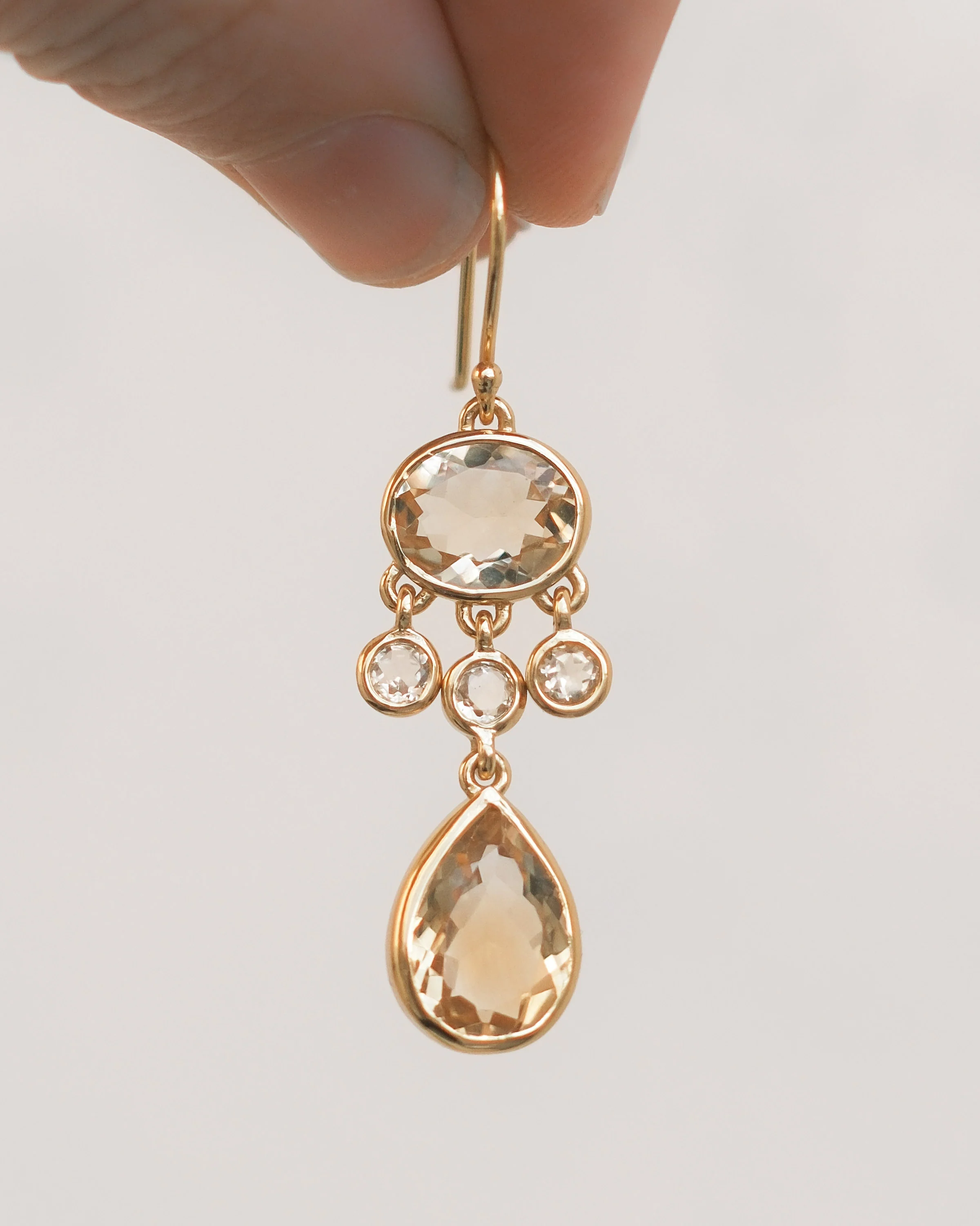 Jewellery - Earrings - Gold Plate & Citrine Suns - Image 3