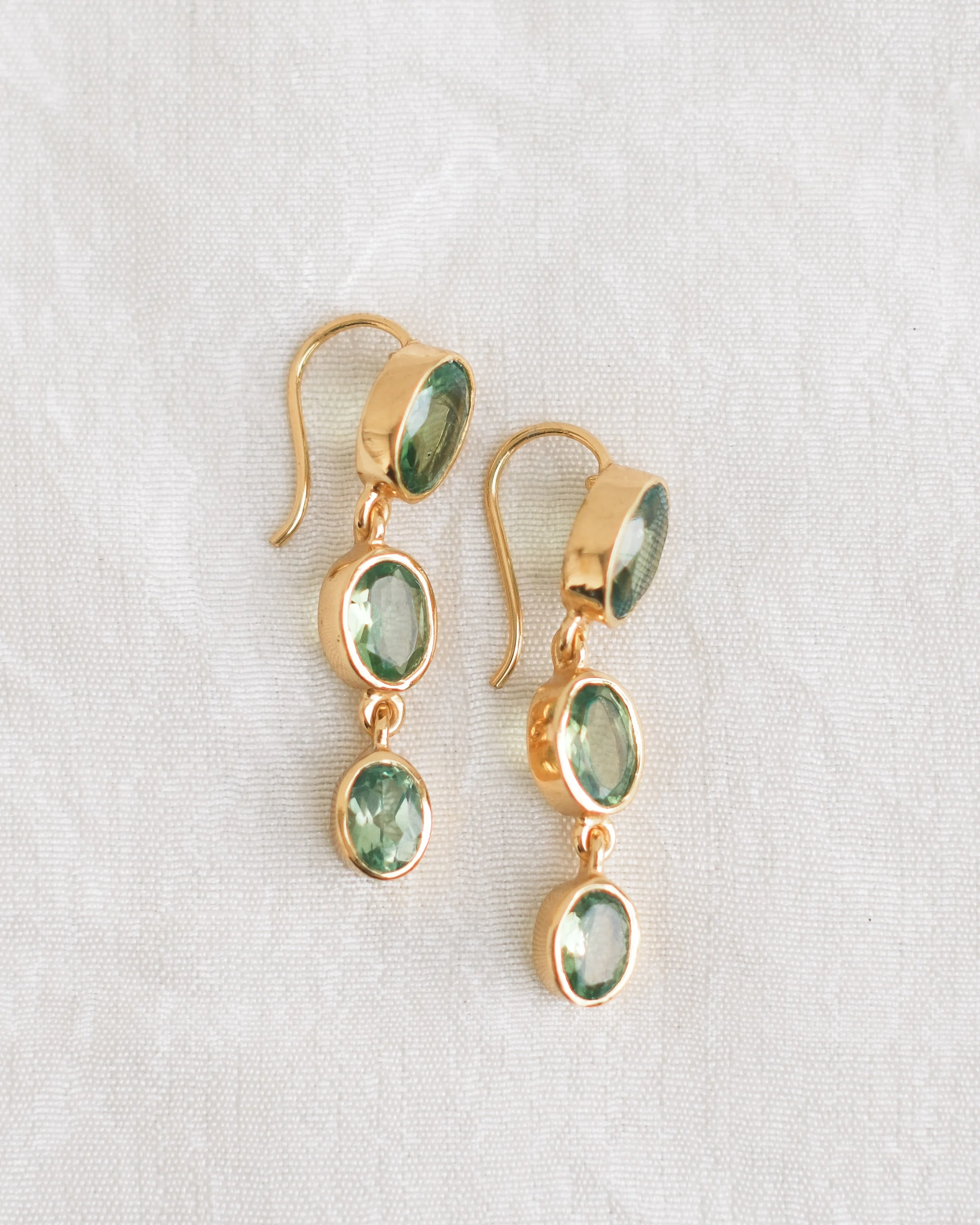 Jewellery - Earrings - Gold Plate & Peridot