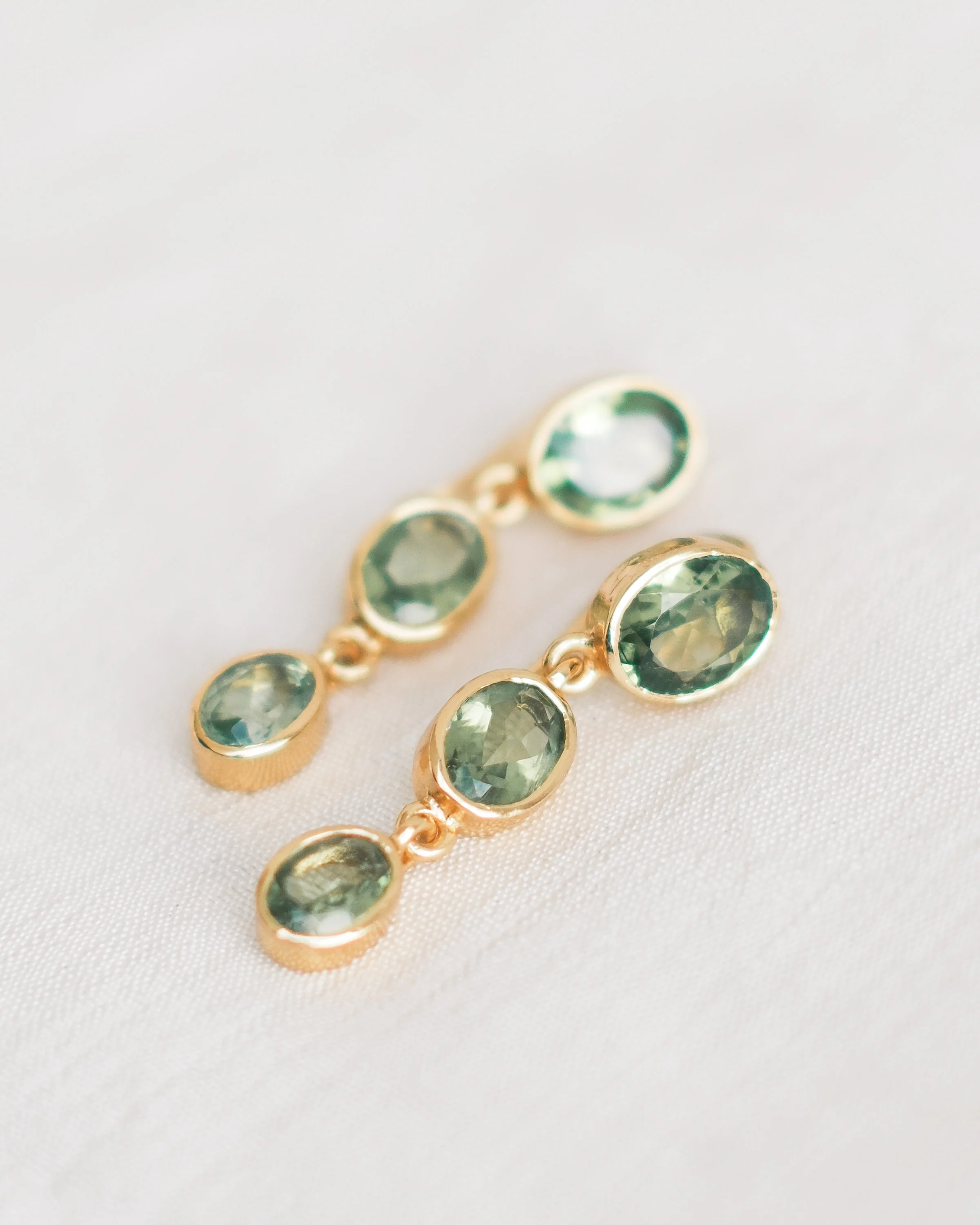 Jewellery - Earrings - Gold Plate & Peridot - Image 2