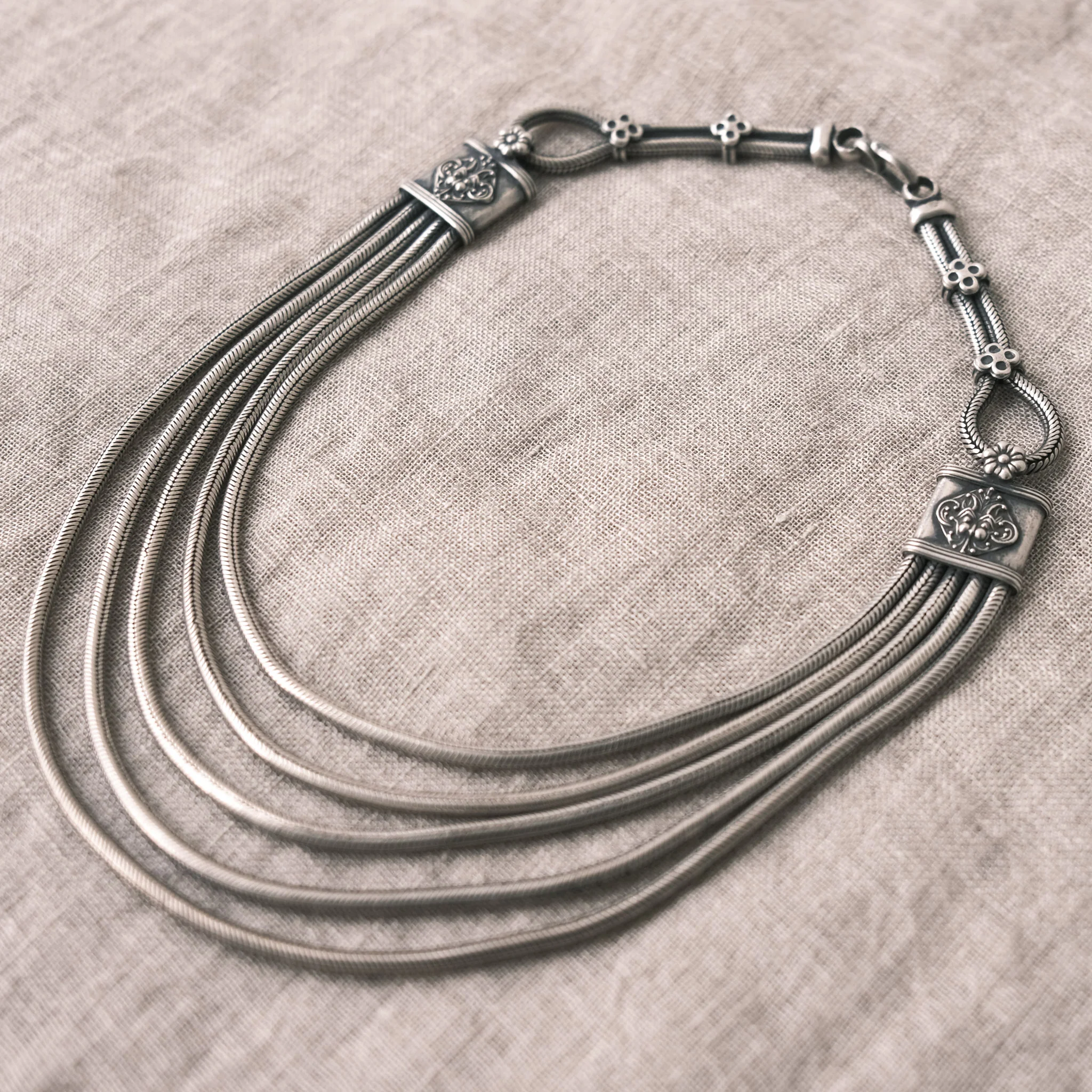 Jewellery - Necklace - Multi-Strand Snake Chain - Image 4