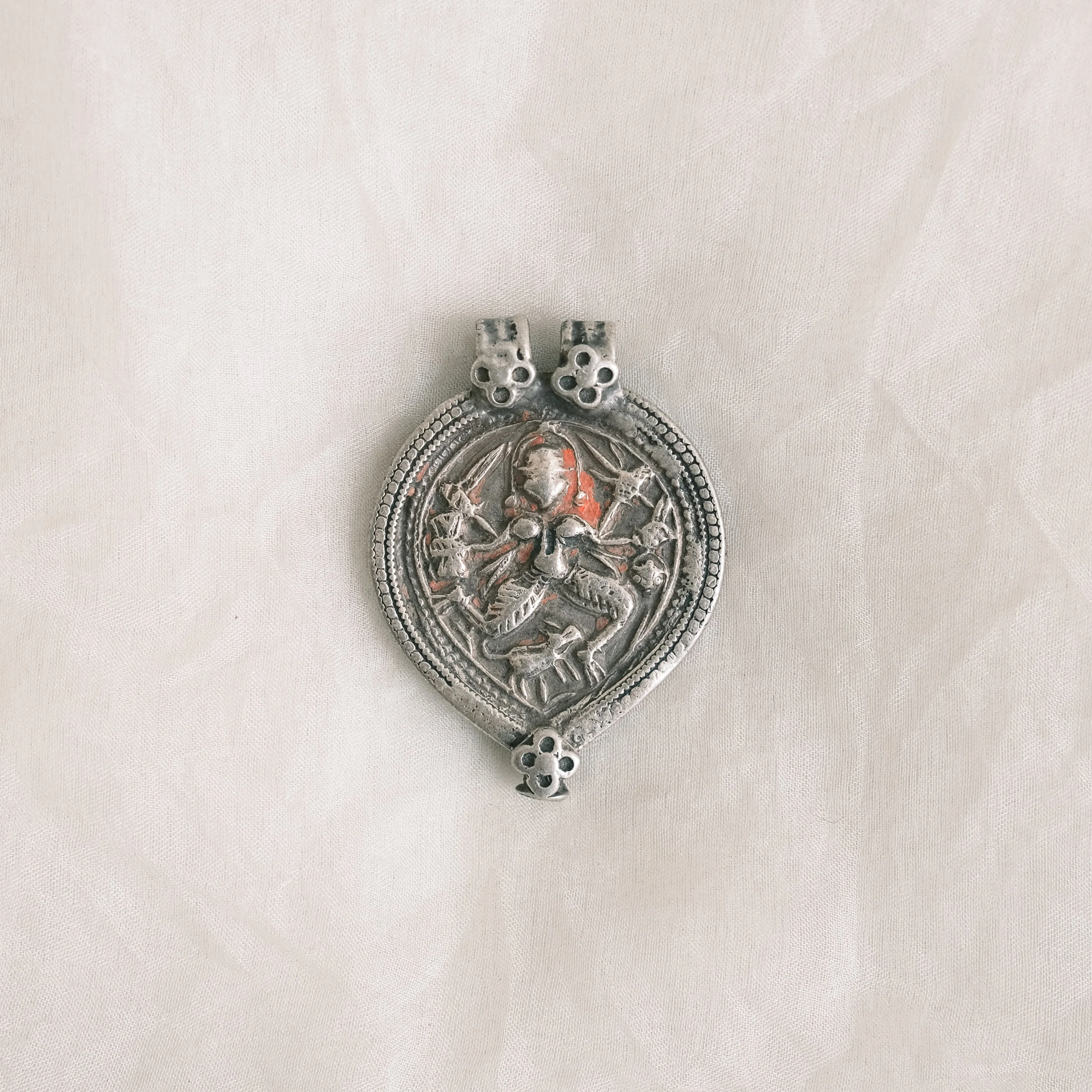 Jewellery - Pendant - Vintage Silver Durga Protection